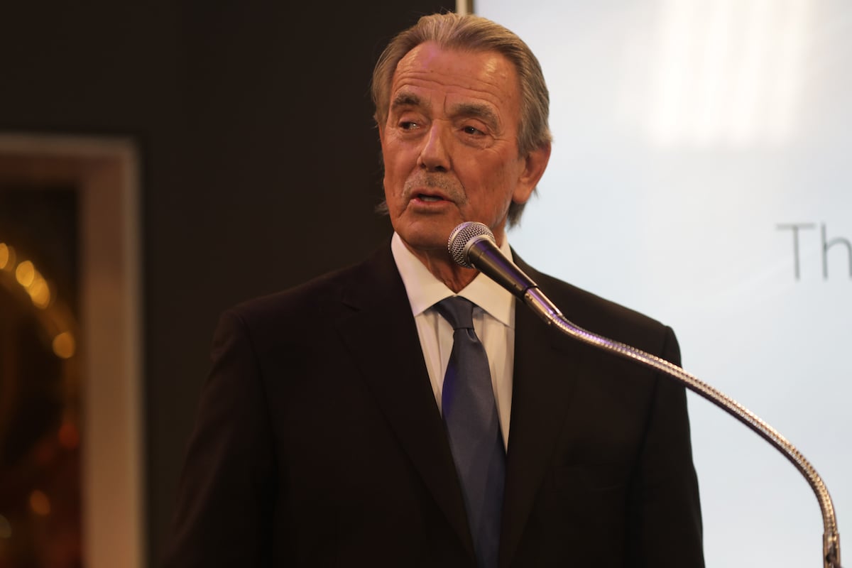 Actor Eric Braeden gives a speech to celebrate The Young and the Restless in 2020