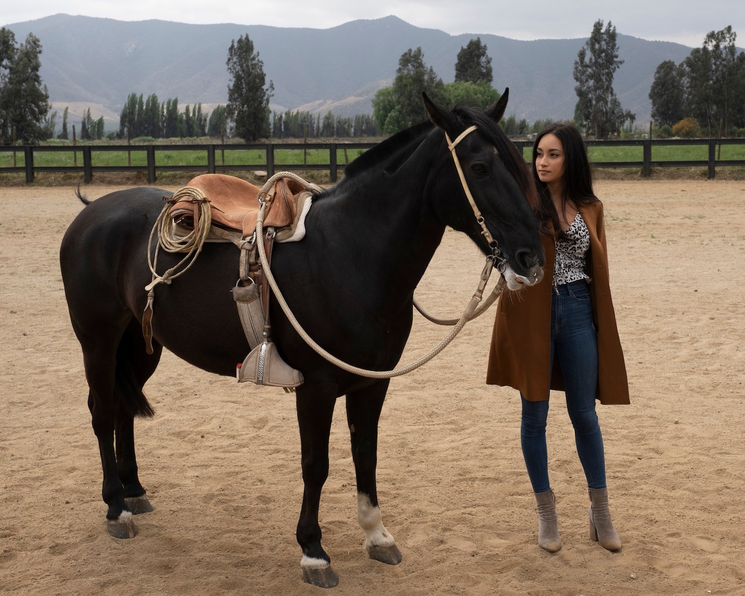 Victoria Fuller next to a horse in 'The Bachelor.' She enters 'Bachelor in Paradise' Season 8 in episode 2.