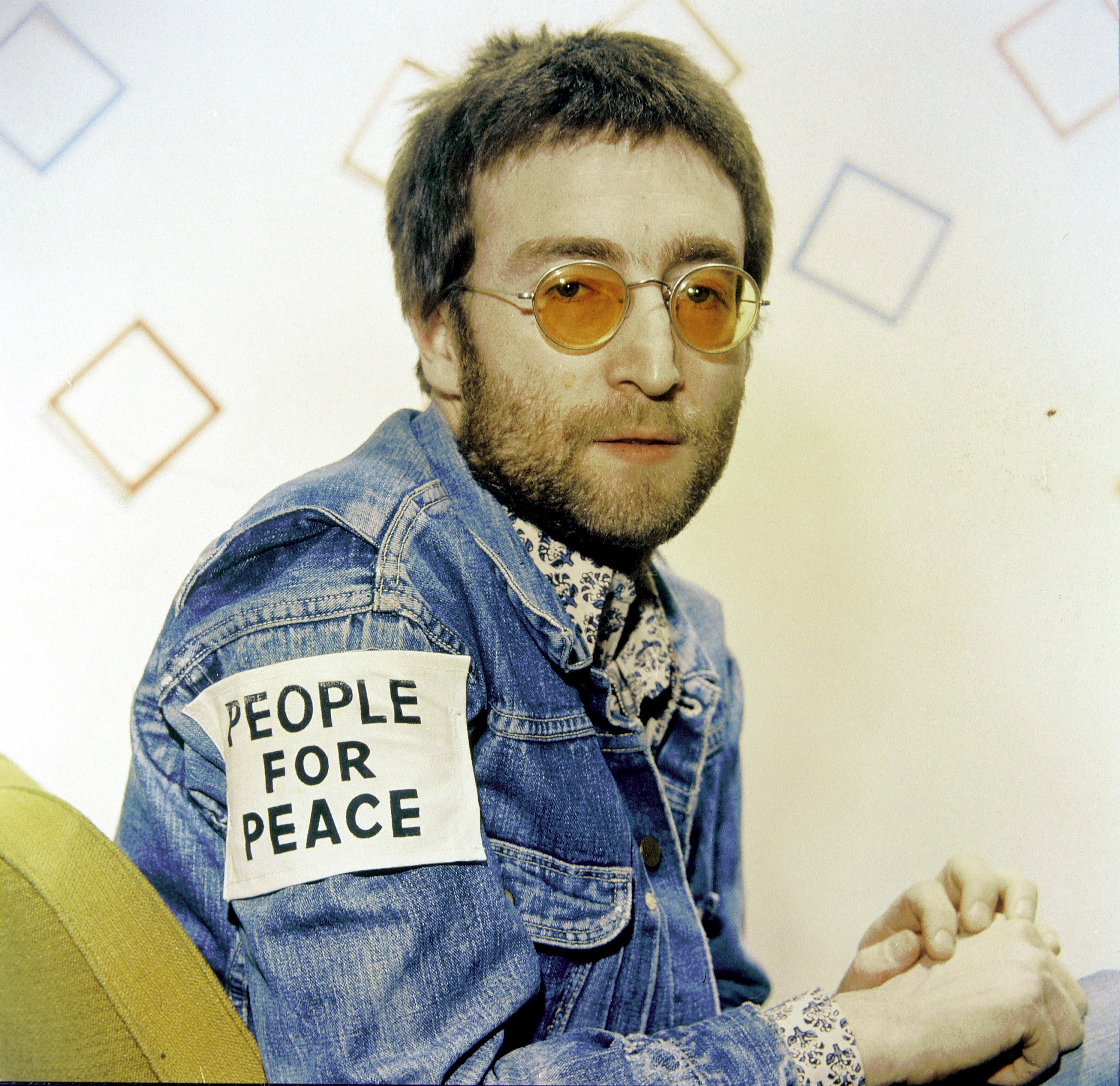 John Lennon in blue