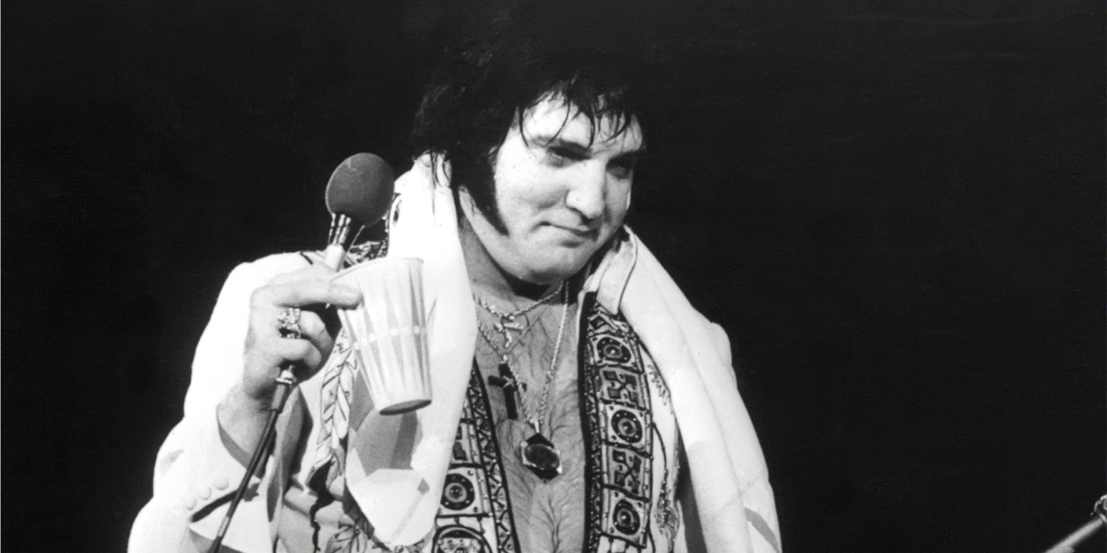 Elvis Presley in an photo taken in 1977.