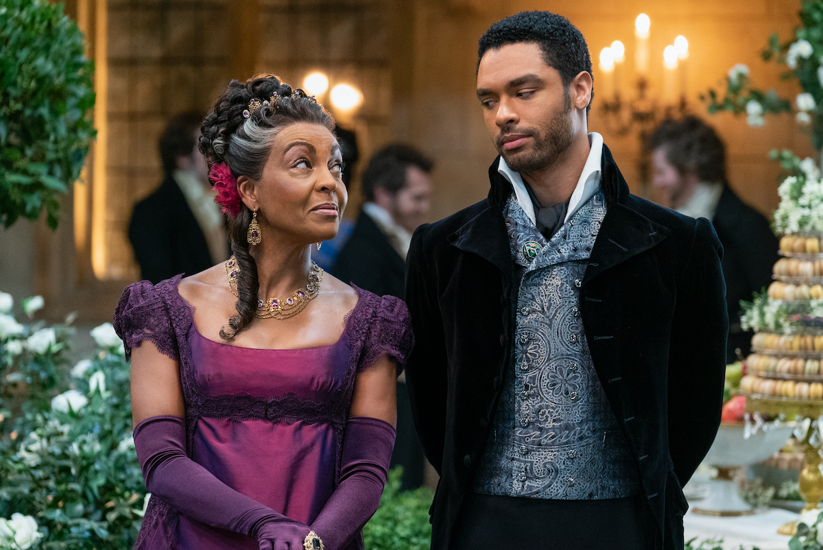 'Bridgerton' actors Adjoa Andoh as Lady Danbury and Regé-Jean Page as Simon Basset