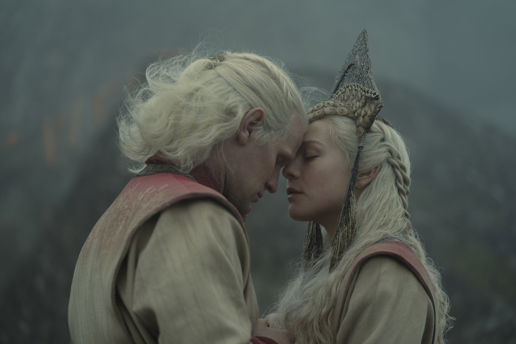 Matt Smith and Emma D'Arcy as Daemon and Rhaenyra Targaryen in 'House of the Dragon' Season 2 for our article about its expected 2024 premiere