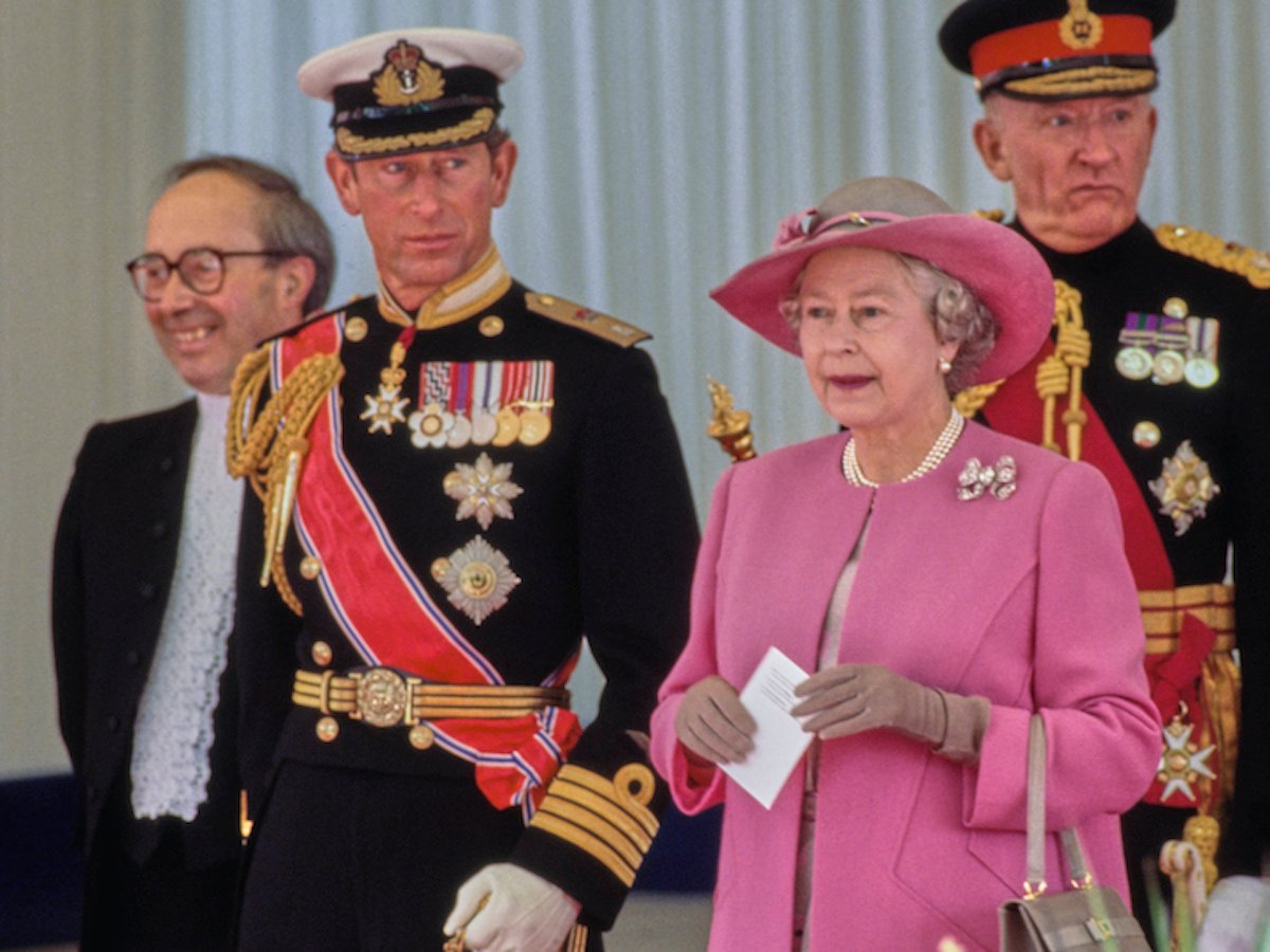 King Charles III and Queen Elizabeth II, who reacted with five words — 'So, it's come to this' — to the 1994 King Charles III documentary, ''Charles: The Private Man, the Public Role', according to a book, stand next to each other in July 1994