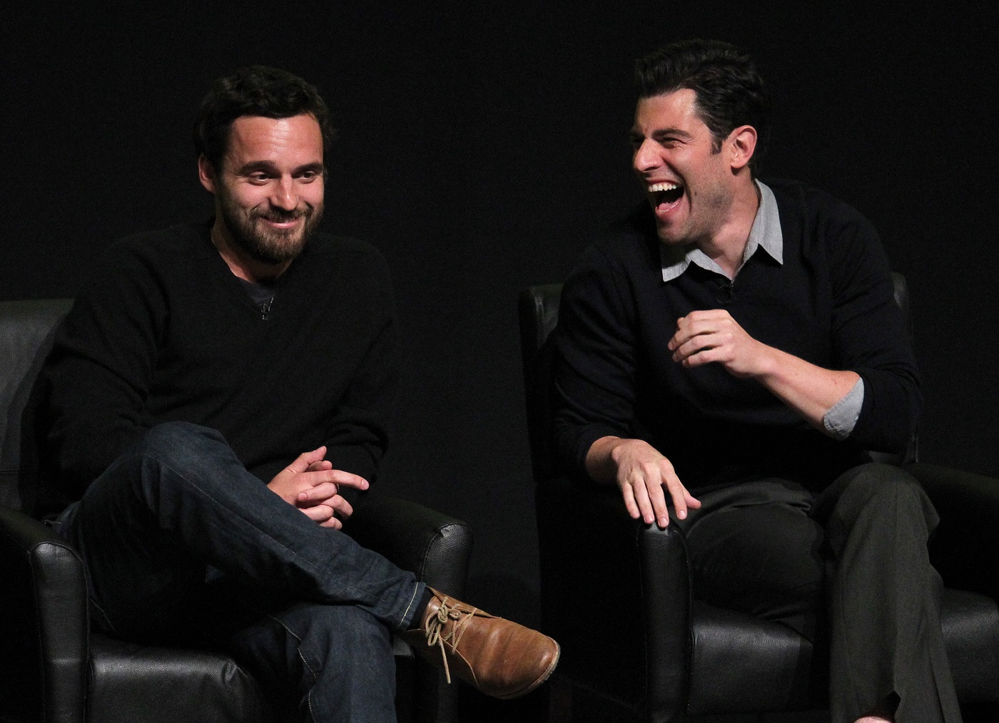 Jake Johnson and Max Greenfield participate in FOX's season finale screening event with the cast and executive producers of "New Girl"