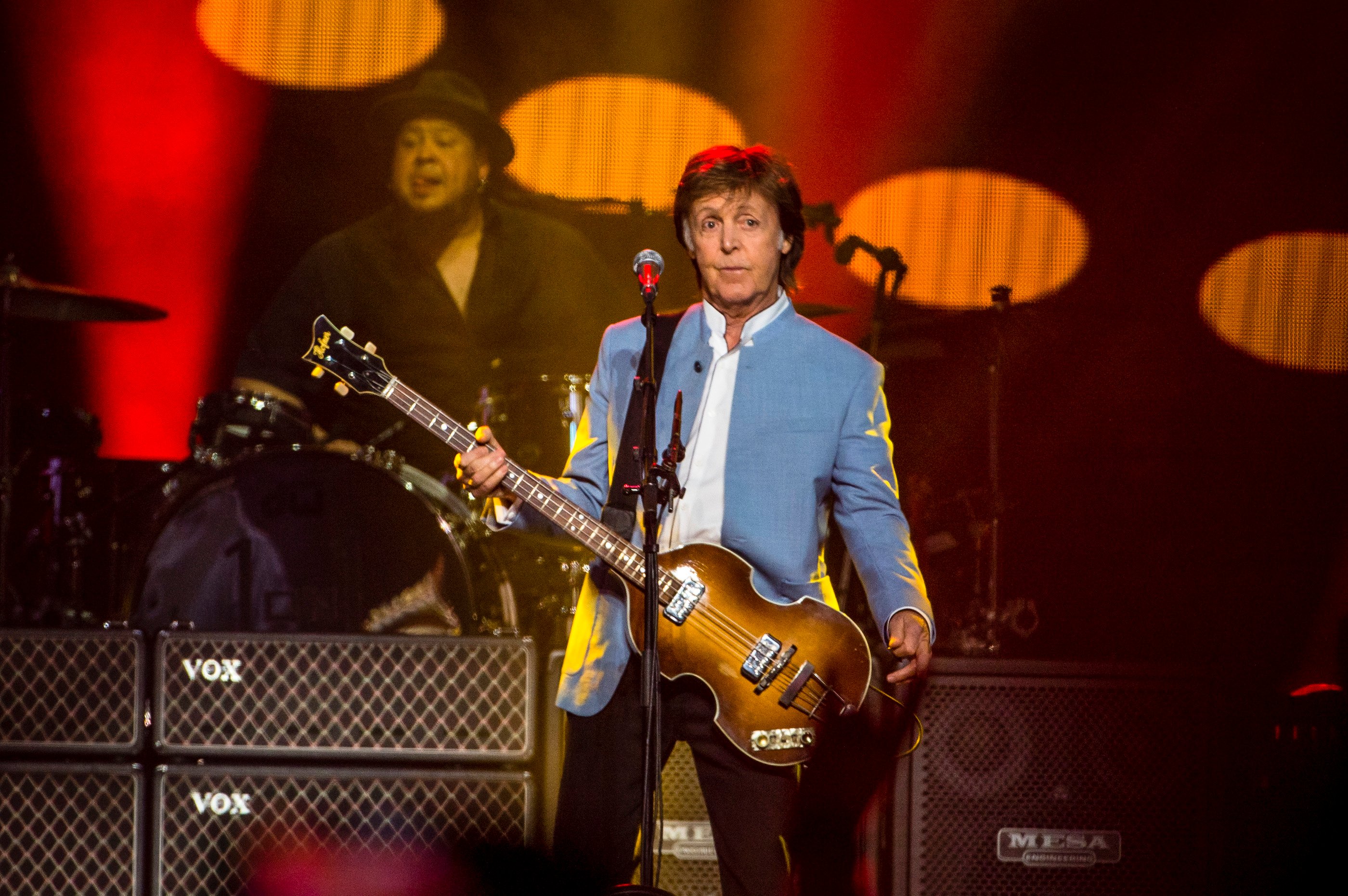 Paul McCartney performs in concert at Quicken Loans Arena in Cleveland, Ohio