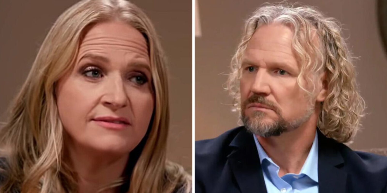 Christine Brown and Kody Brown in separate confessionals during the 'Sister Wives' tell all which aired in January 2022.