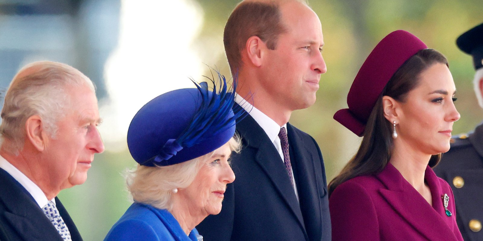 King Charles III, Camilla Parker Bowles, Prince William and Kate Middleton attend the Ceremonial Welcome at Horse Guards Parade for President Cyril Ramaphosa on day 1 of his State Visit to the United Kingdom on November 22, 2022 in London, England.