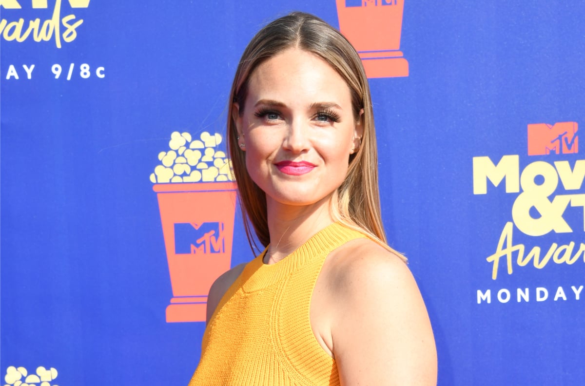 The Challenge star Laurel Stucky attends the 2019 MTV Movie and TV Awards at Barker Hangar on June 15, 2019 in Santa Monica, California