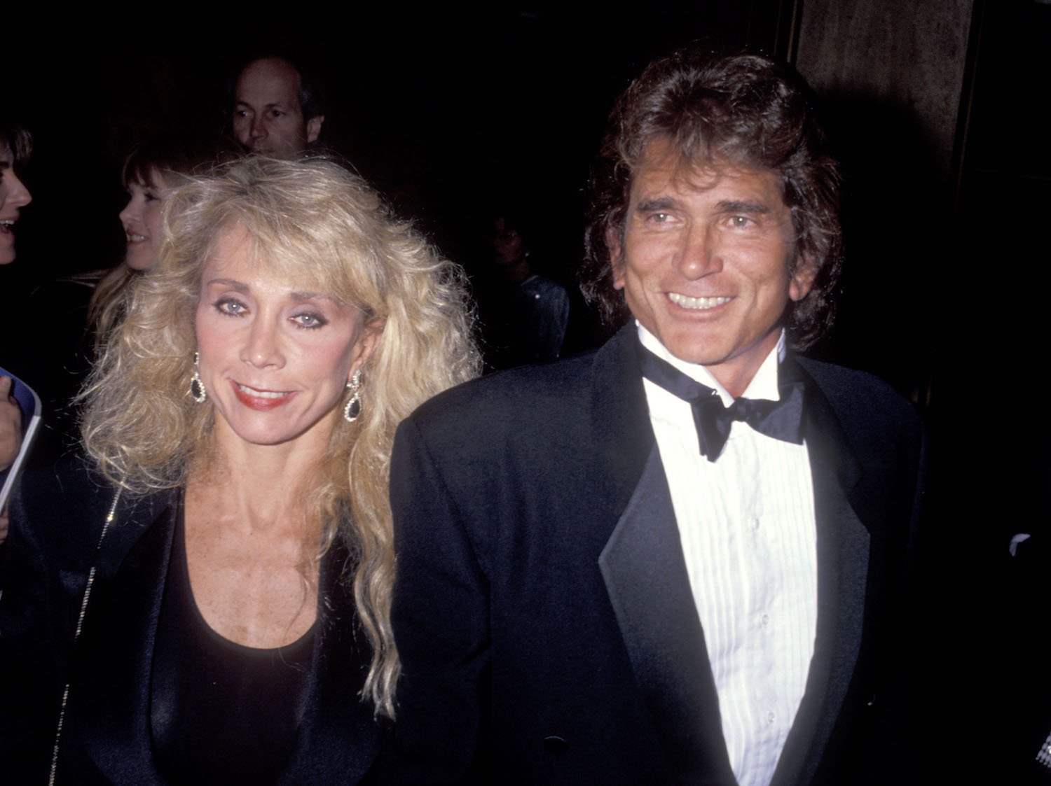 Michael Landon and wife Cindy Landon dressed up for an event