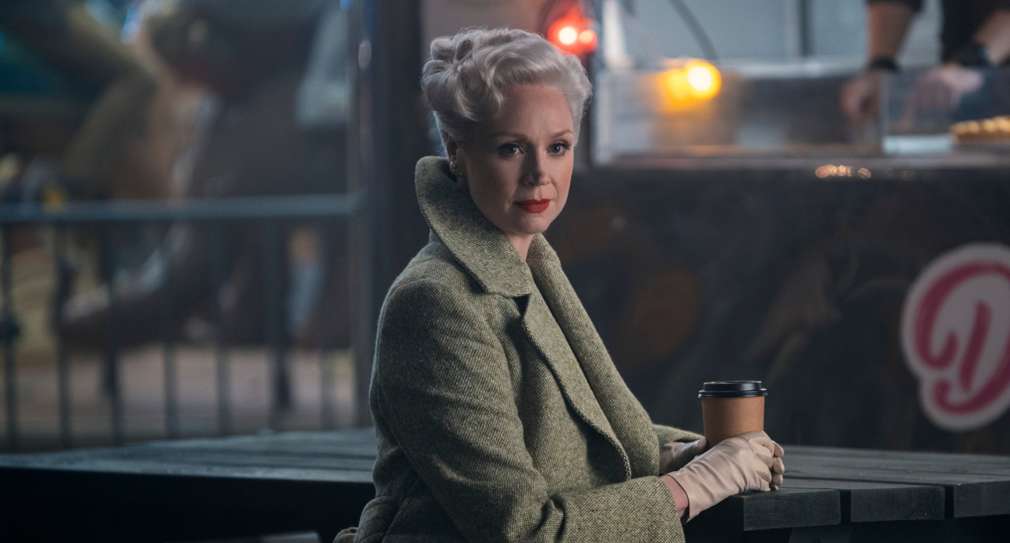 Gwendoline Christie as Principal Weems in 'Wednesday.'