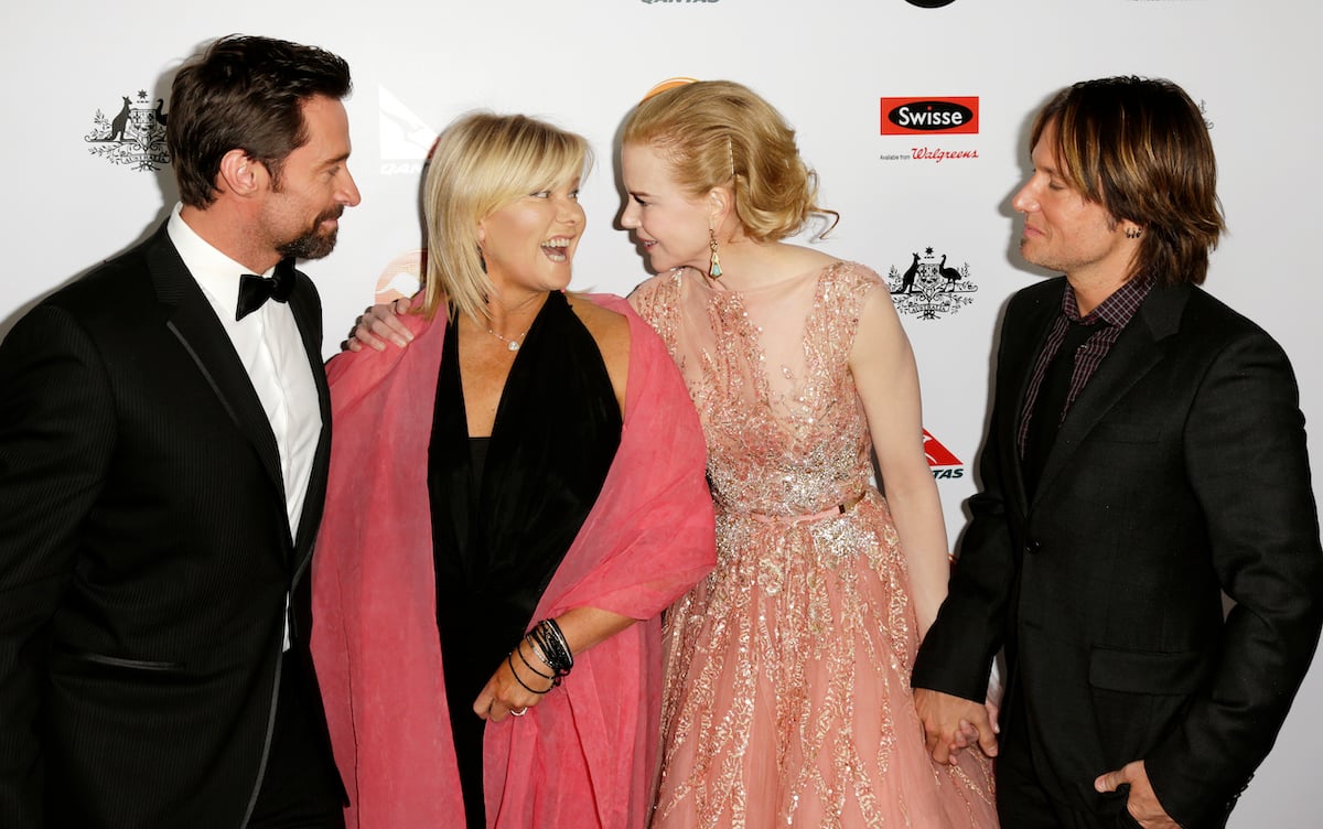 Actors Hugh Jackman, Deborra-Lee Furness, Nichole Kidman, and Keith Urban do a red carpet event together in 2003