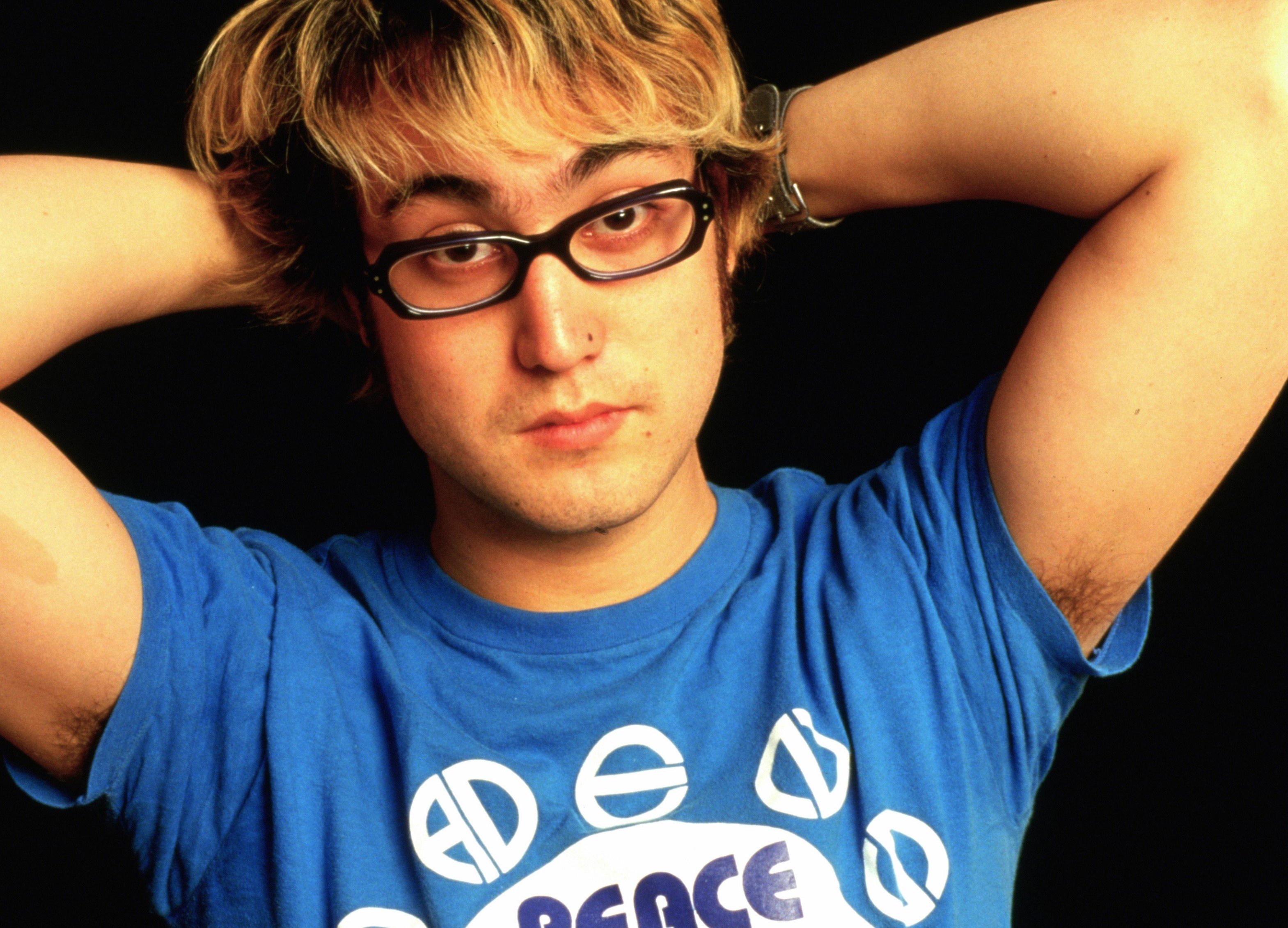 John Lennon's son, Sean Ono Lennon, wearing glasses