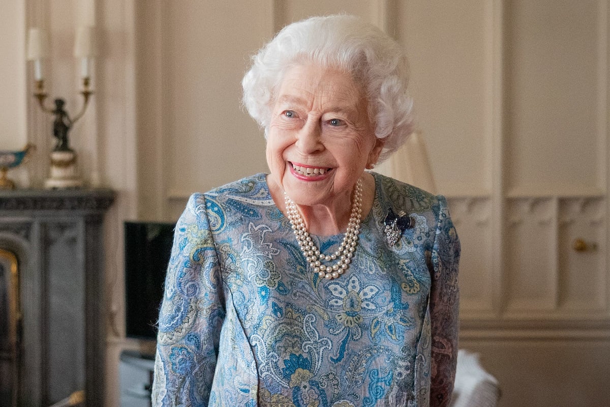 Queen Elizabeth II attends an audience with the President of Switzerland Ignazio Cassis (not pictured) at Windsor Castle