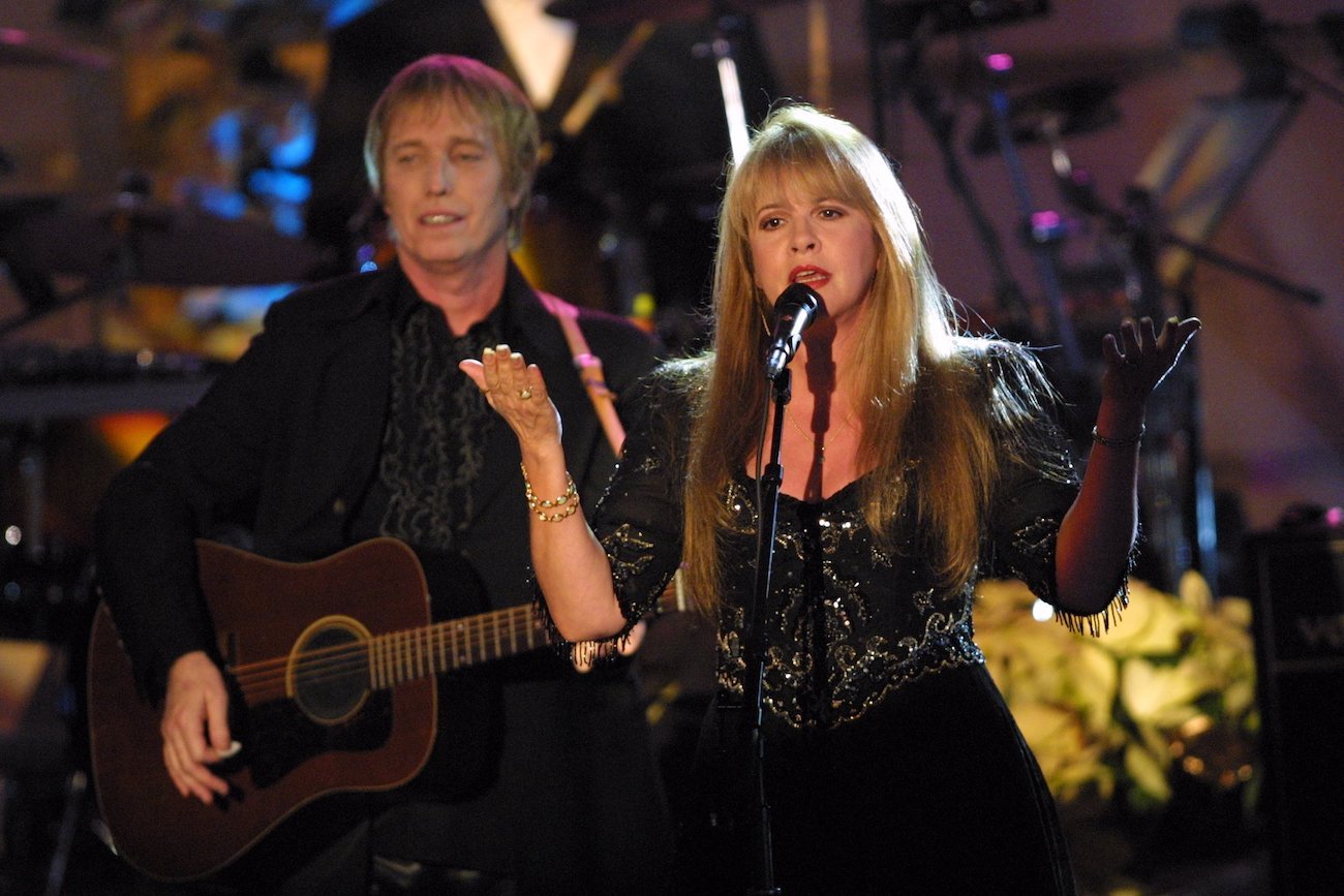 Tom Petty and Stevie Nicks performing 'Silent Night' during the "A Very Special Christmas" concert celebrating Special Olympics in 2000.