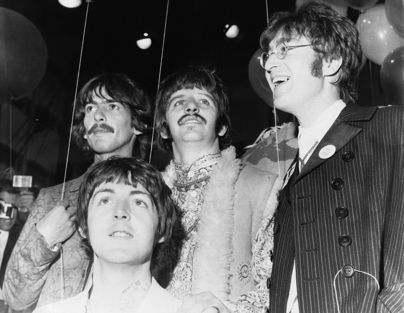 The Beatles at the 'All You Need Is Love' broadcast in 1967.