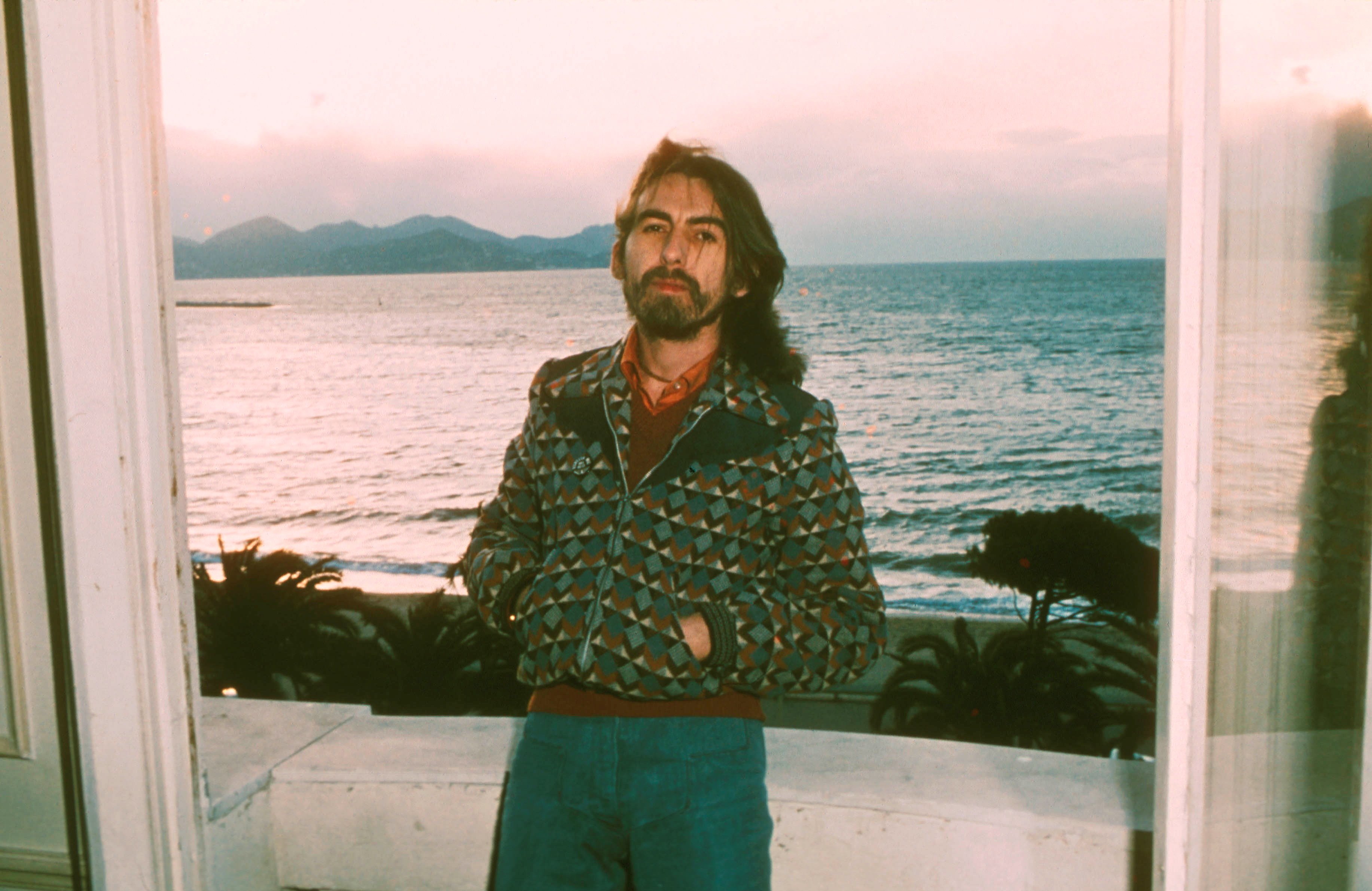 English singer-songwriter, guitarist and former Beatle, George Harrison in Cannes, France