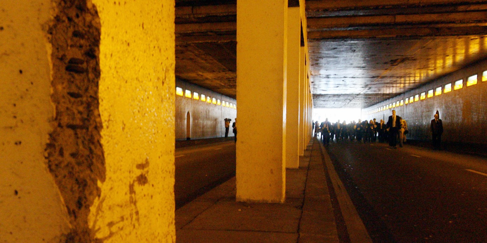 The interior of the Pont de l’Alma tunnel where Princess Diana died in 1997 at 36 years old.