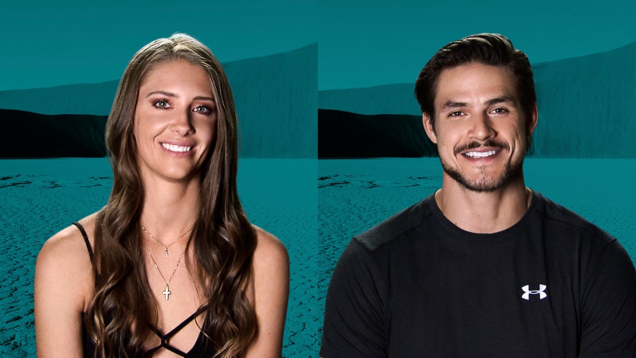 Jenna Compono and Zach Nichols posing for 'The Challenge' Season 34