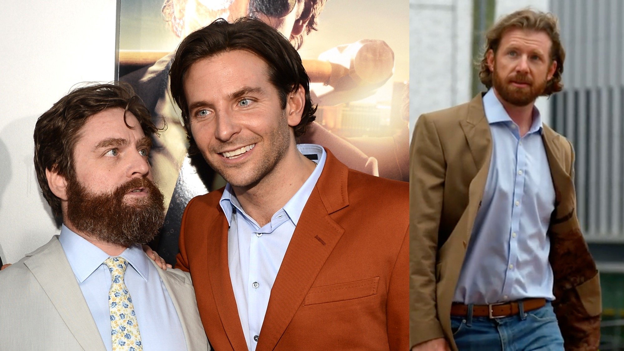 (L) Zach Galifianakis and Bradley Cooper arrive at the premiere of Warner Bros. Pictures' "Hangover Part 3". (R) Clint from Lifetime's 'Married at First Sight' season 16