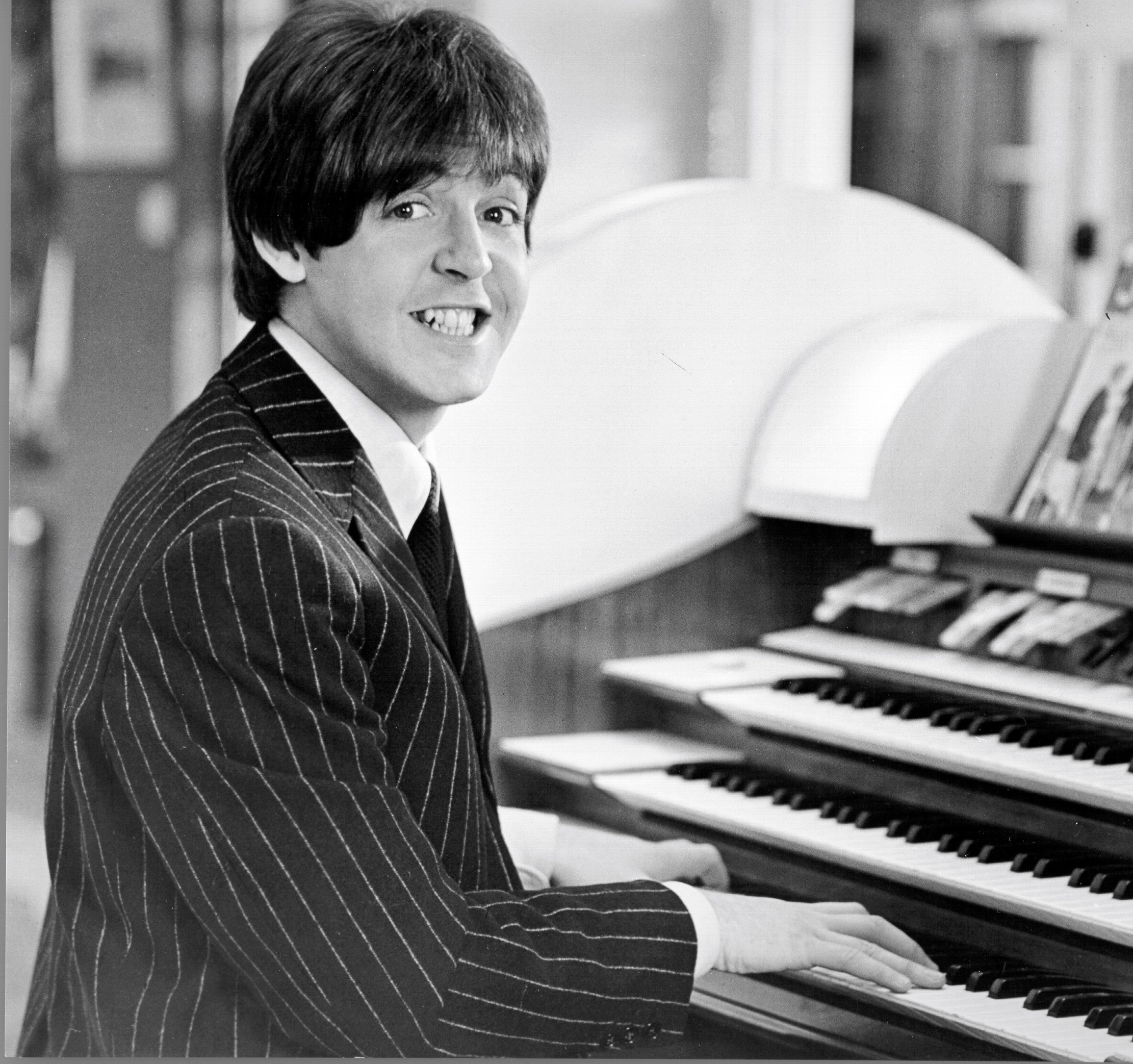 Paul McCartney at a piano