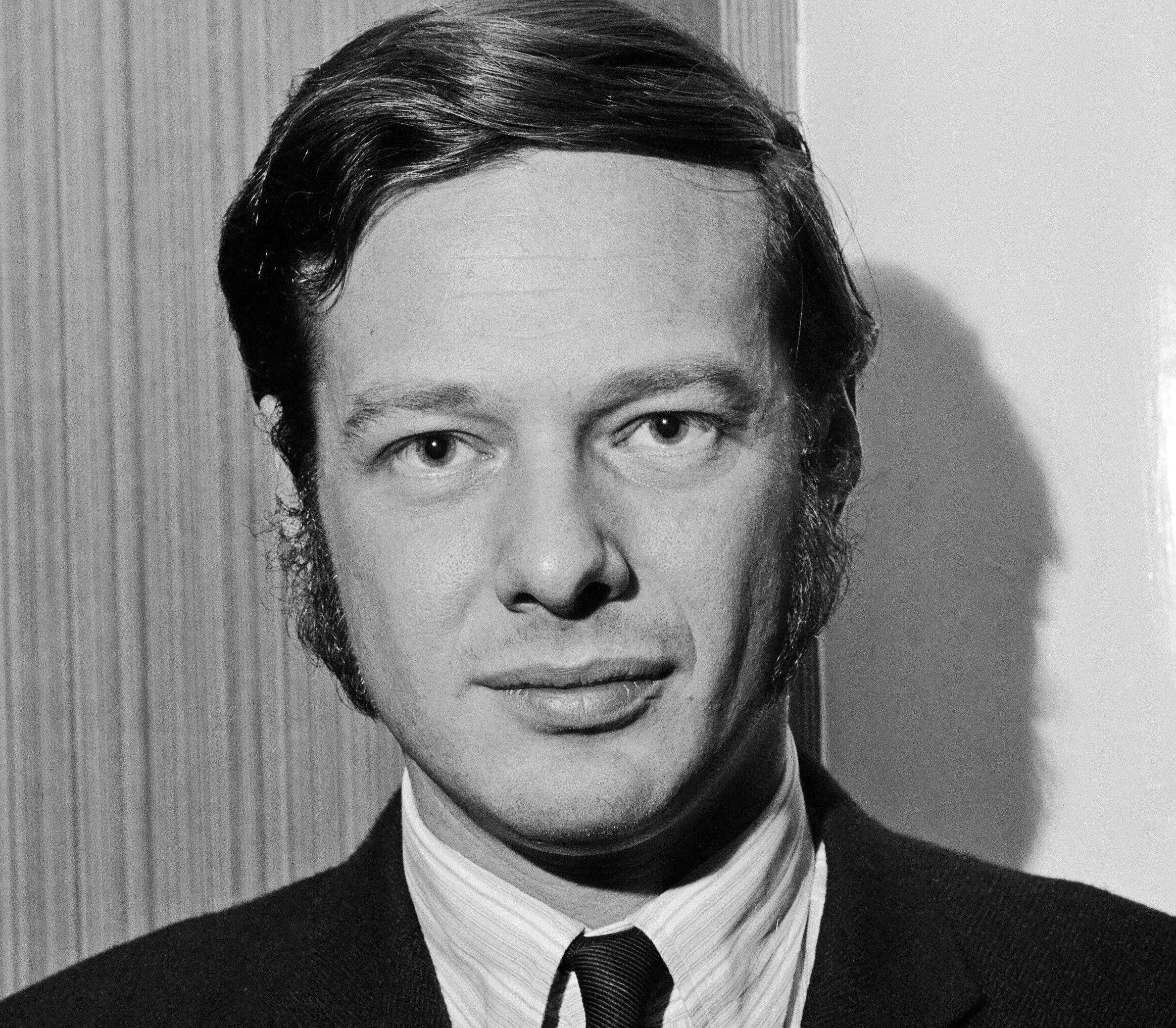 The Beatles' manager, Brian Epstein, in black-and-white