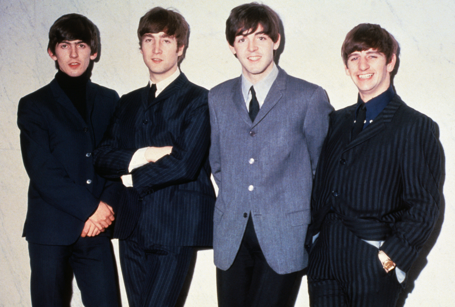 The Beatles pose together