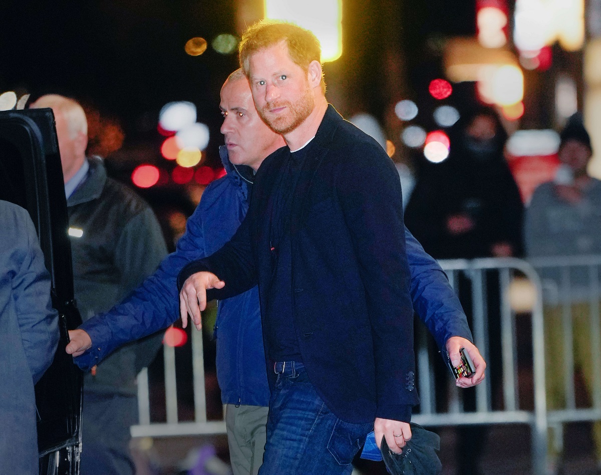 Prince Harry is seen leaving 'The Late Show With Stephen Colbert' following appearance