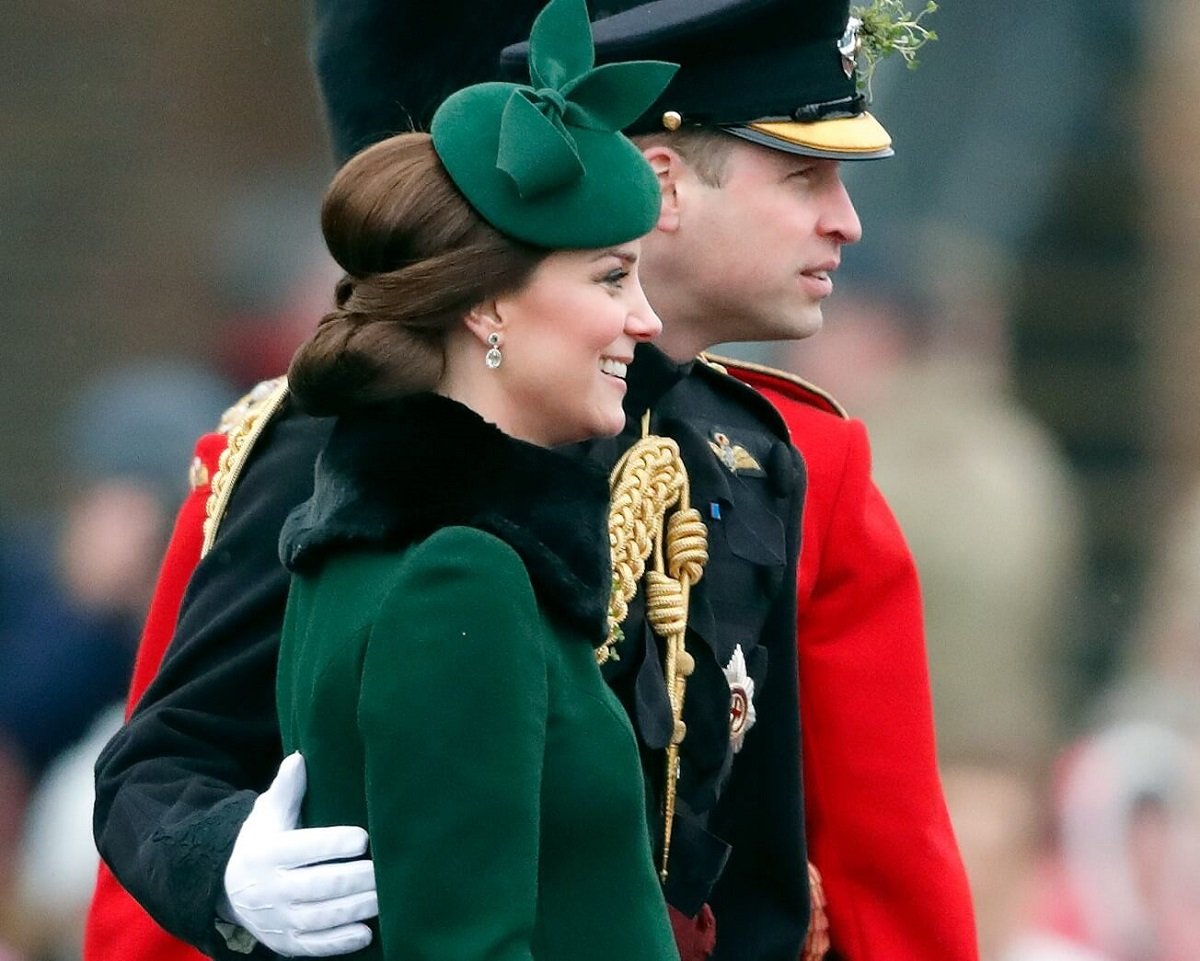 Prince William and Kate Middleton attend the annual Irish Guards St Patrick's Day Parade in England