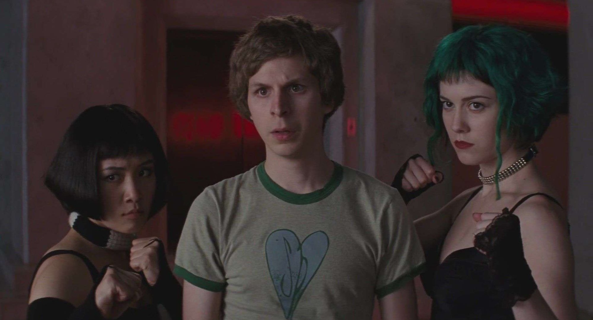 Ellen Wong, Michael Cera and Mary Elizabeth Winstead in 'Scott Pilgrim vs. the World.'