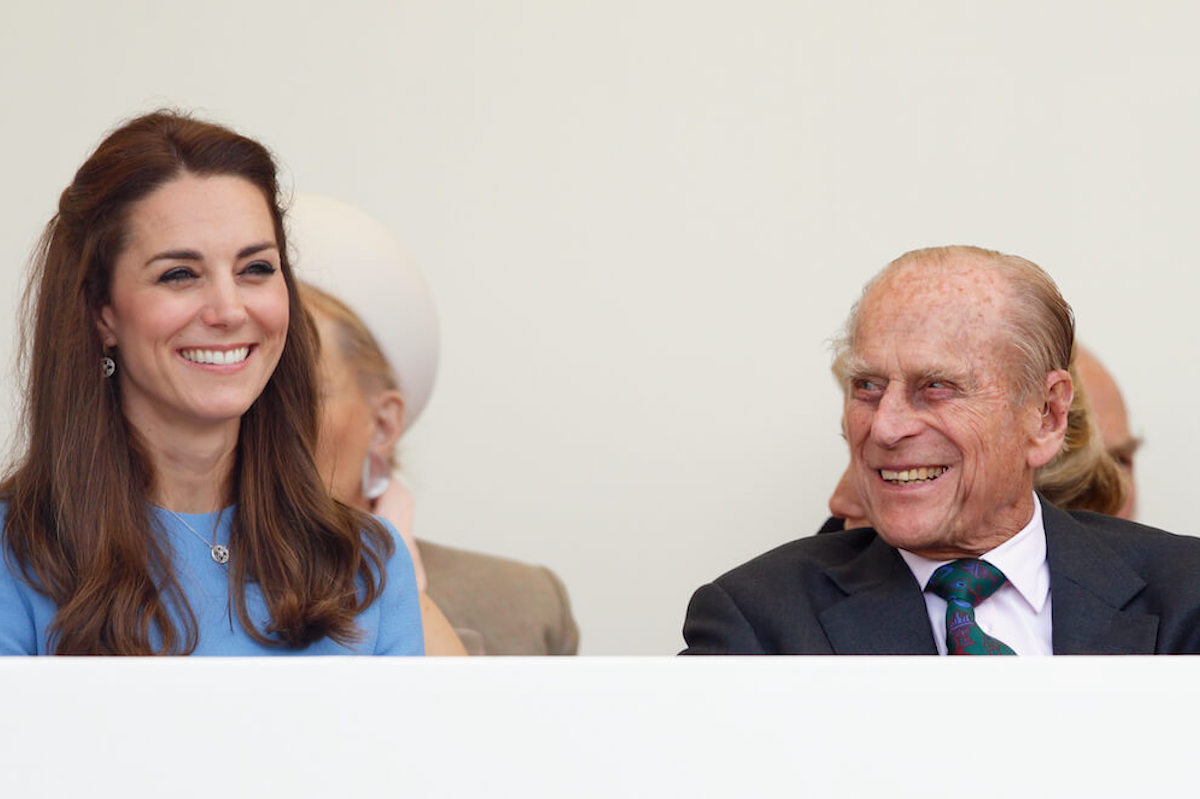 Kate Middleton, who looked 'queen-like' in Wales, sits with Prince Philip