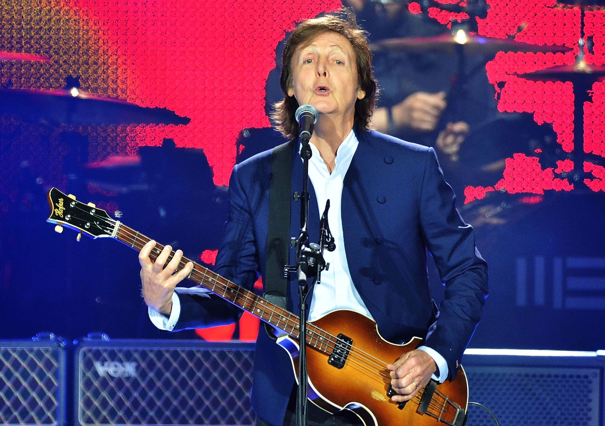 Paul McCartney performs at the O2 Arena in London, England