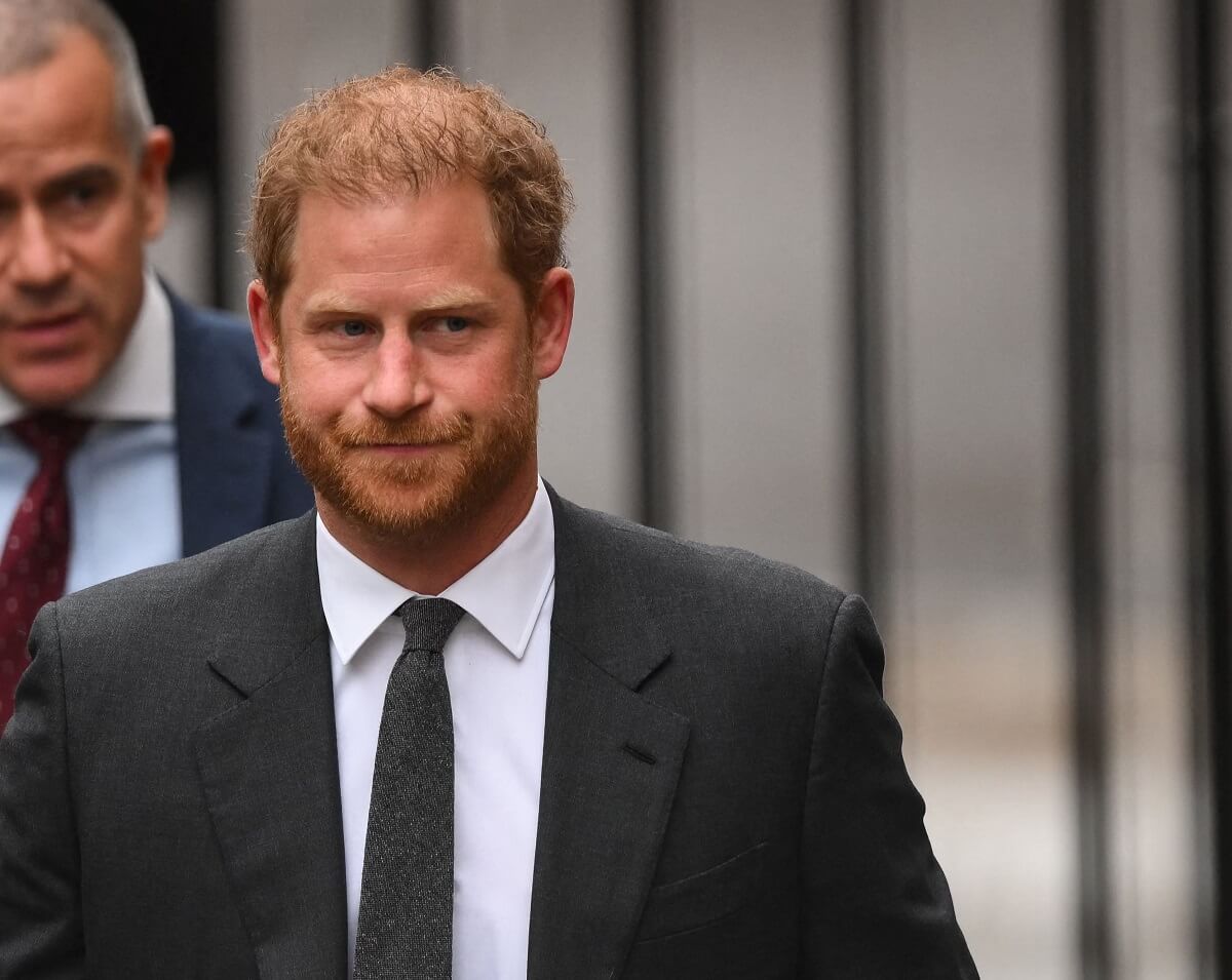 Prince Harry arriving at the Royal Courts of Justice in central London