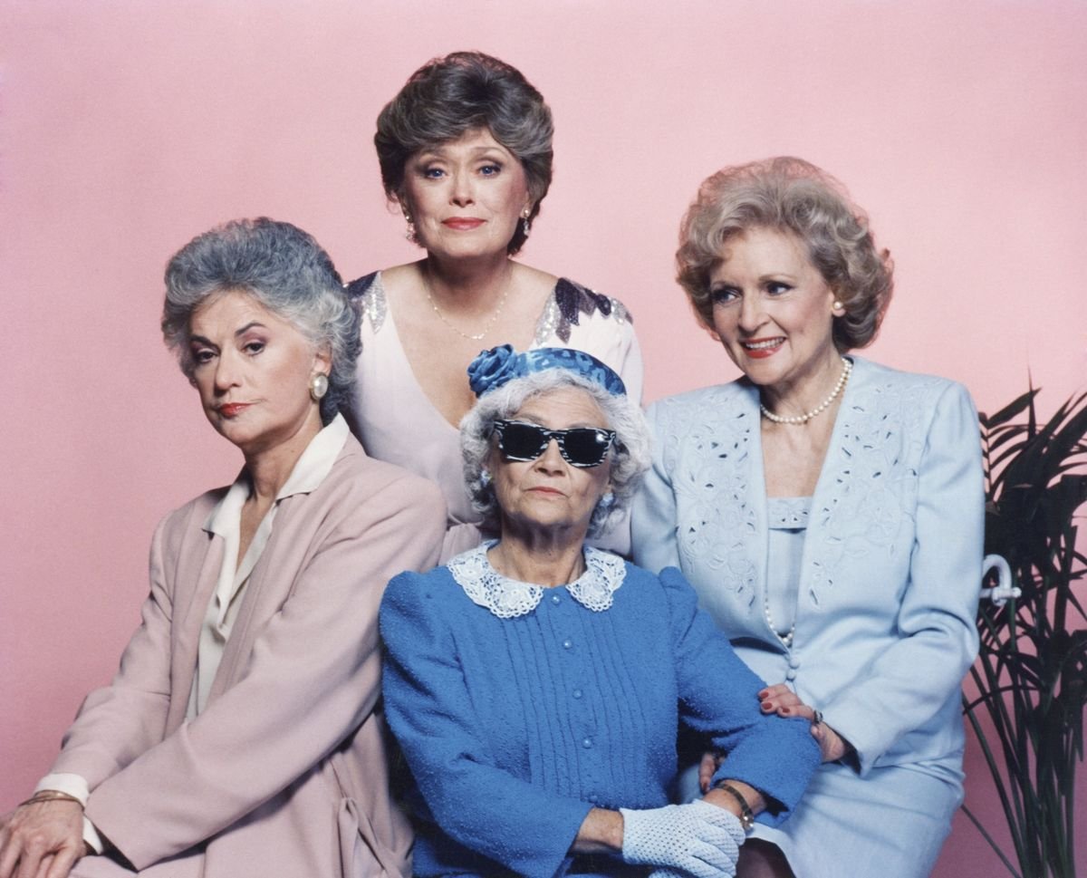 Bea Arthur as Dorothy Petrillo Zbornak, Rue McClanahan as Blanche Devereaux, Estelle Getty as Sophia Petrillo, Betty White as Rose Nylund