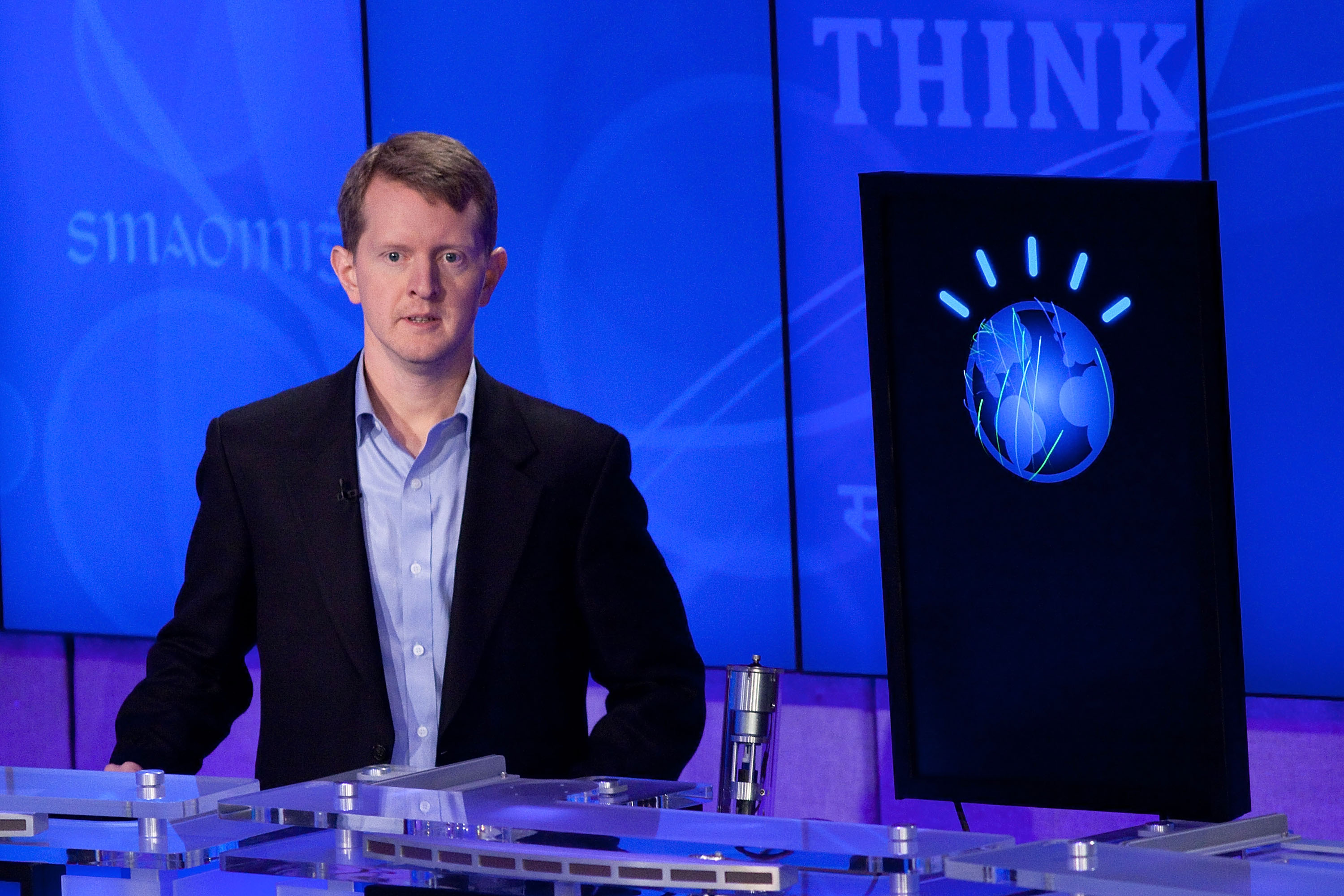 'Jeopardy!' contestant/host Ken Jennings on set of the game show.