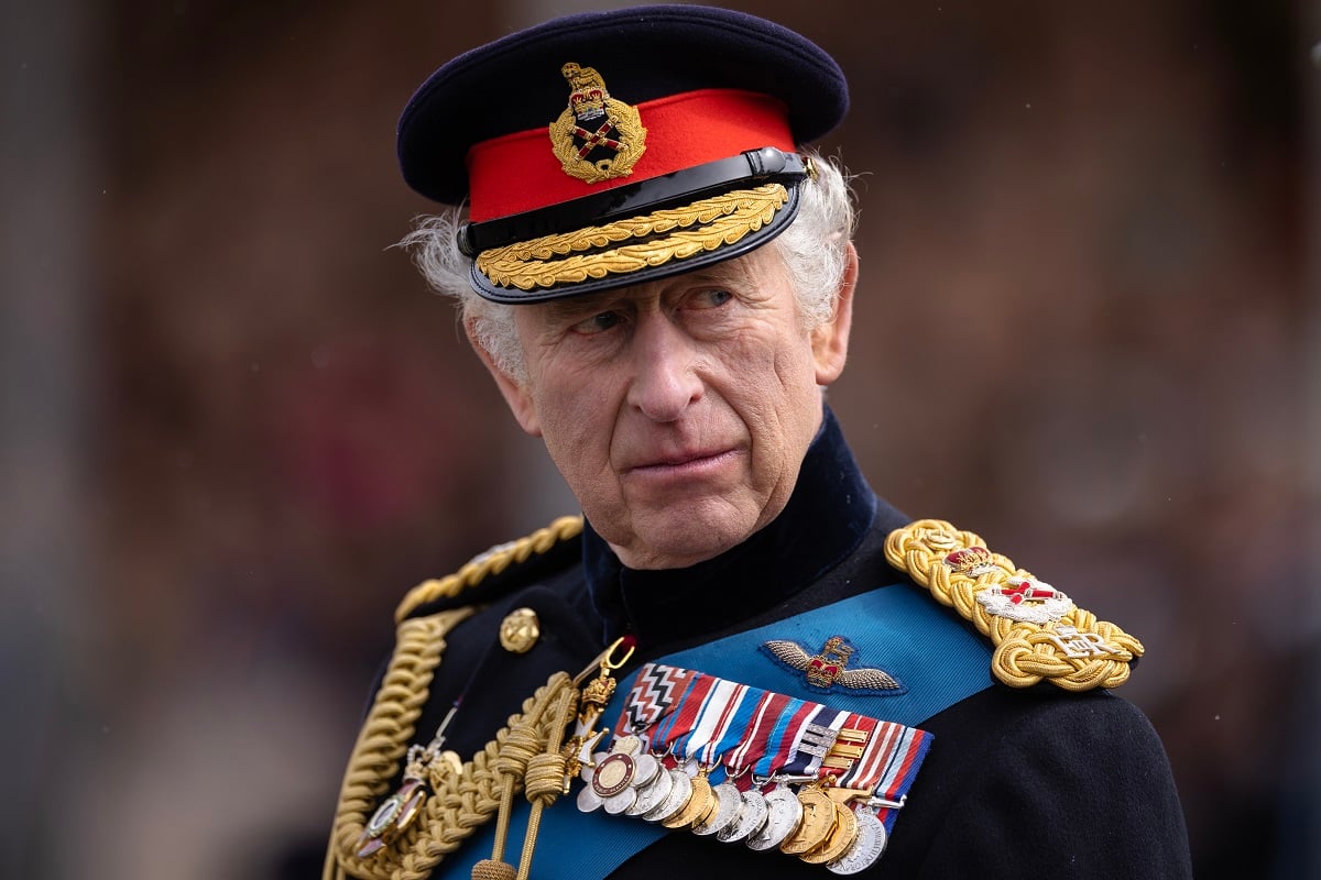 King Charles III inspects the 200th Sovereign's parade at Royal Military Academy Sandhurst