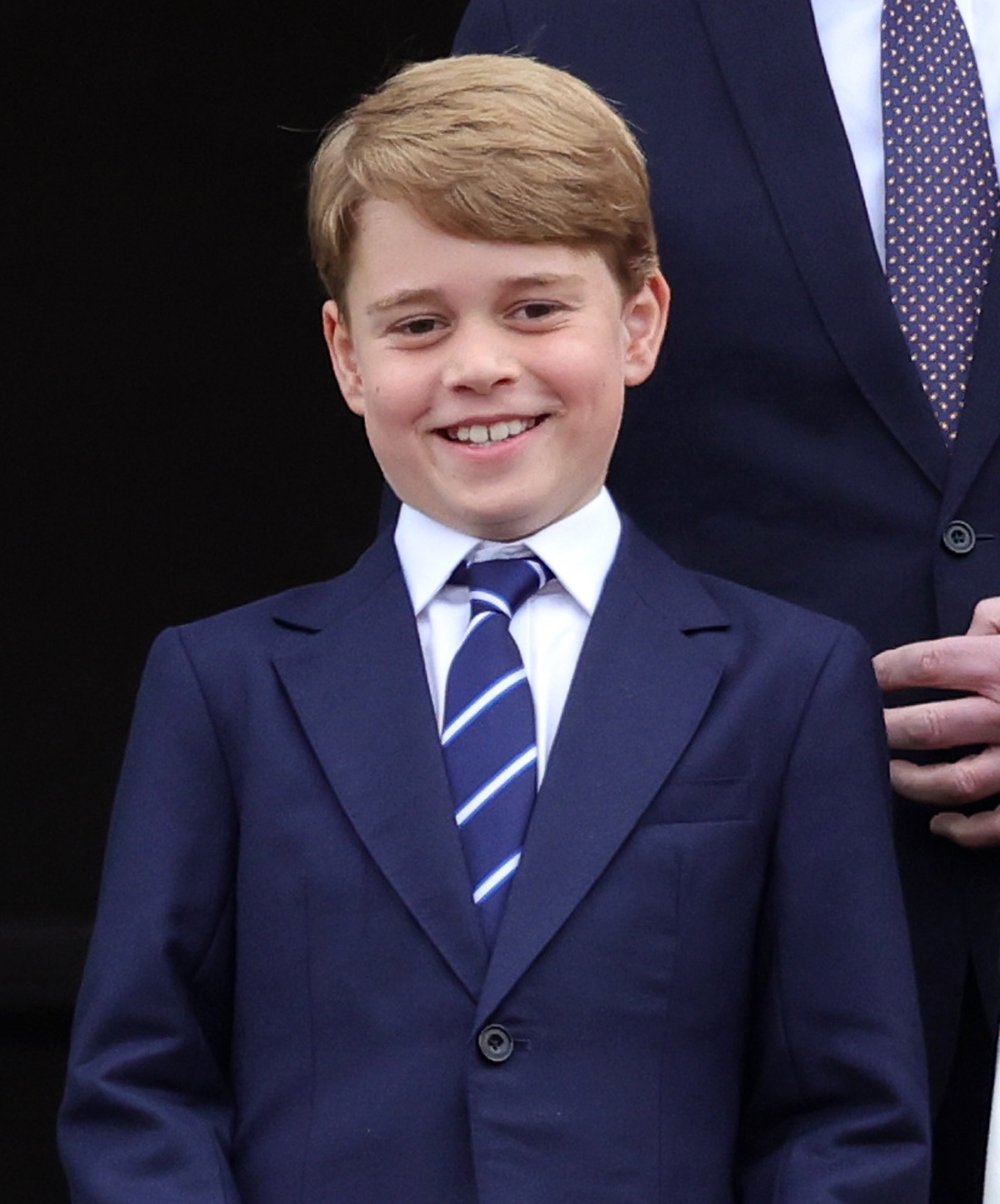 Prince George on the balcony of Buckingham Palace during the Platinum Jubilee Pageant