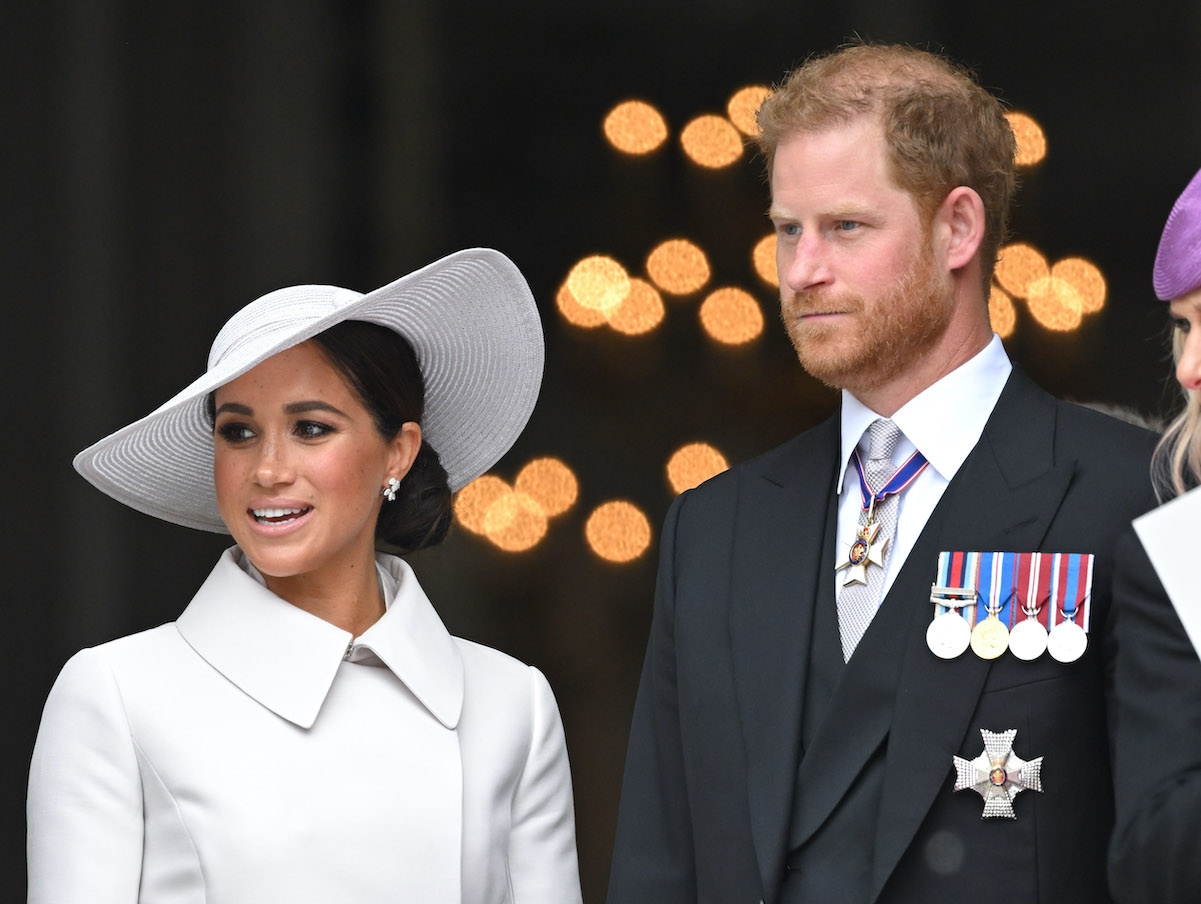 Prince Harry and Meghan Markle at Queen Elizabeth's Platinum Jubilee in 2022