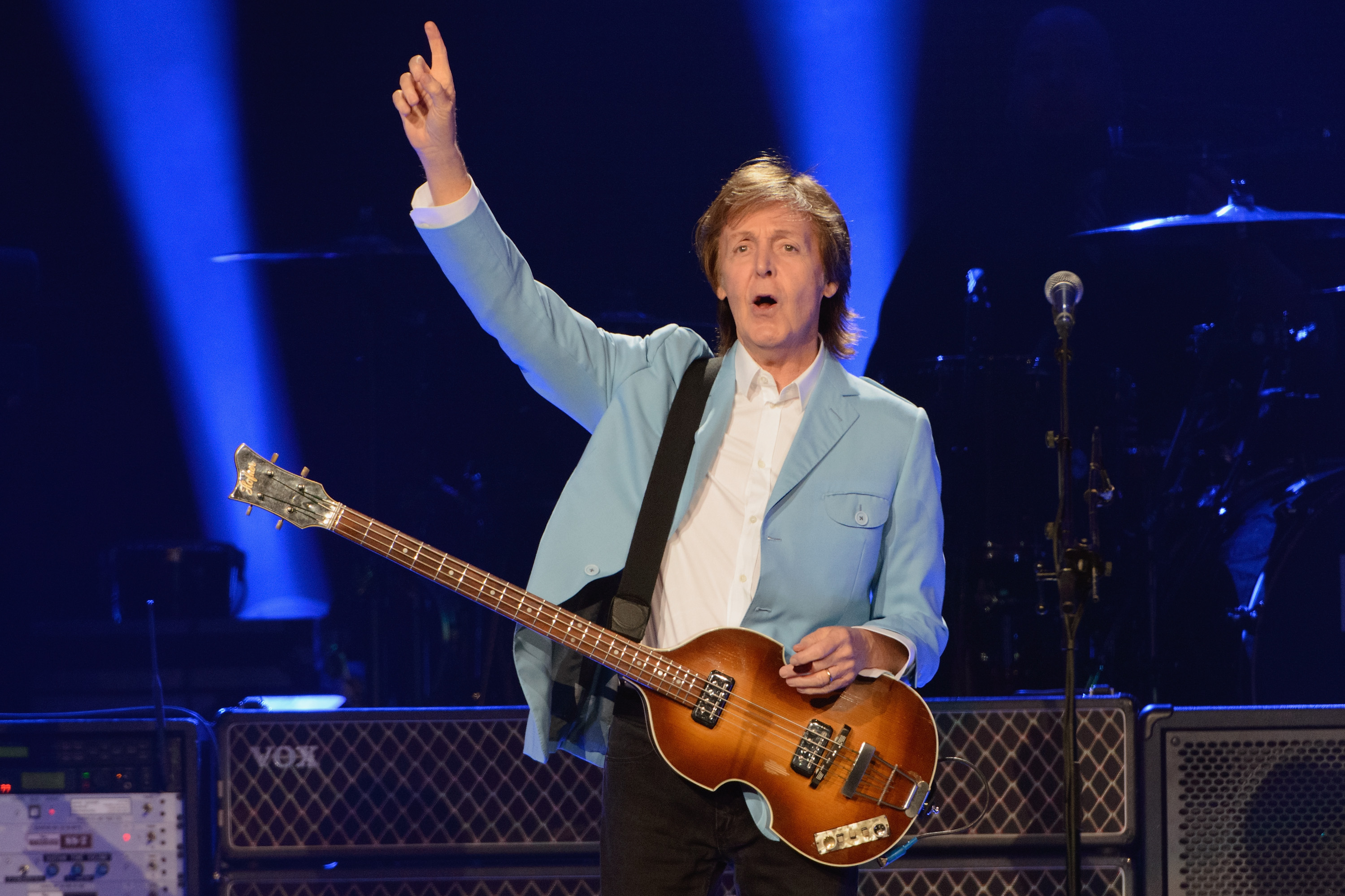 Paul McCartney performs at the United Center in Chicago, Illinois, in 2014