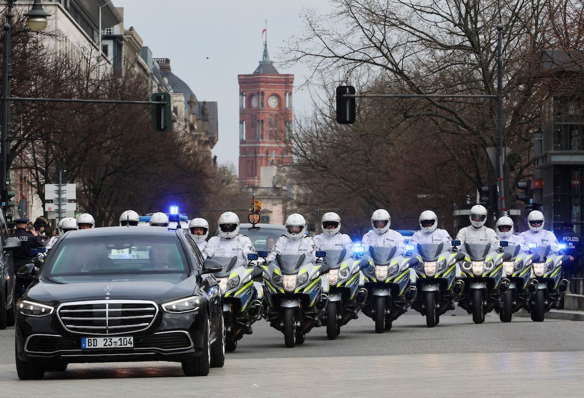 The royal motorcade