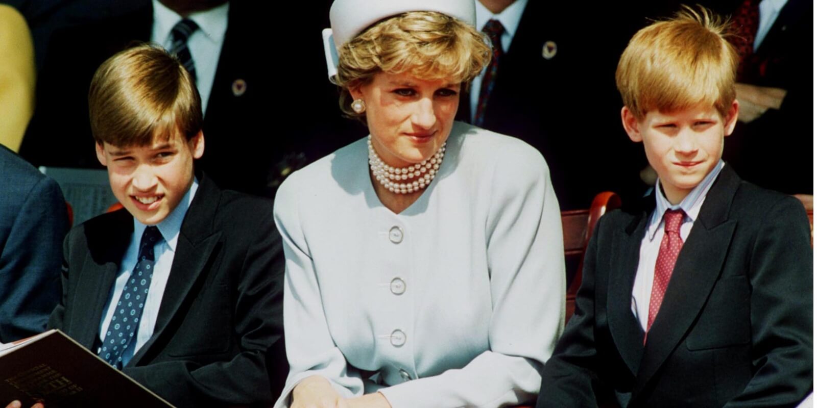 Prince William, Princess Diana and Prince Harry photographed in 1995.