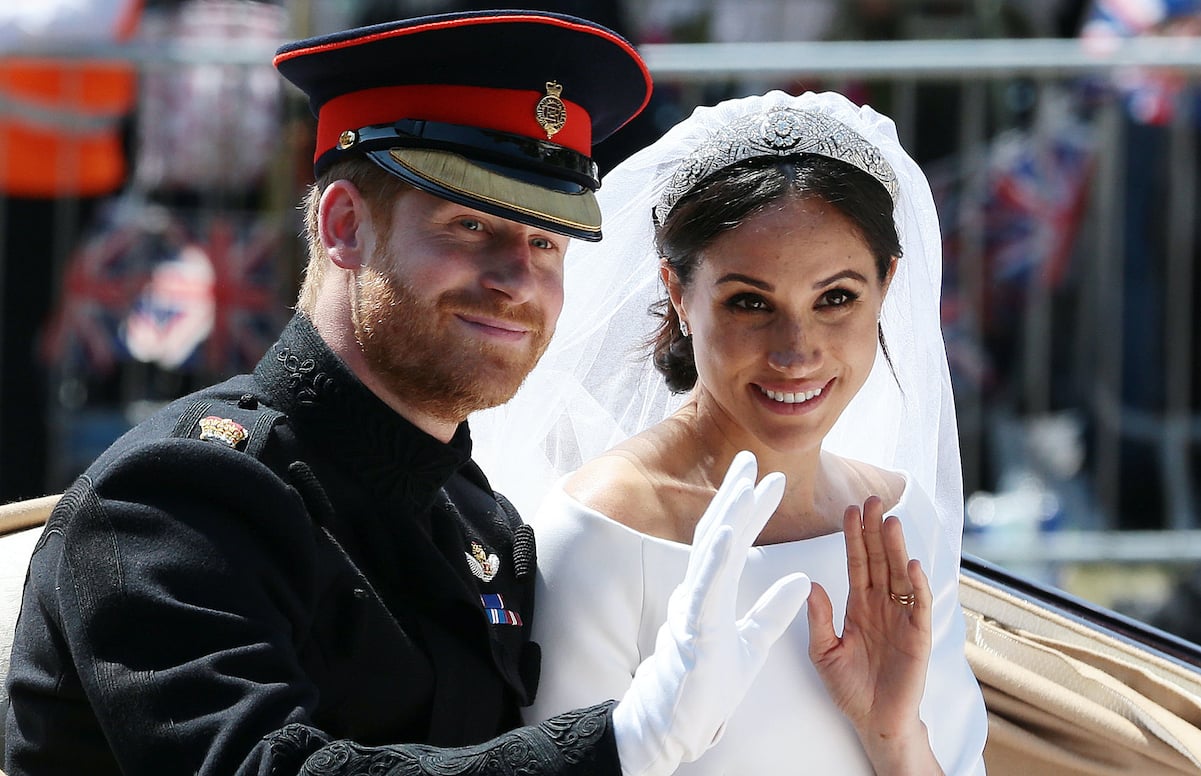 Prince Harry and Meghan Markle on their wedding day in 2018