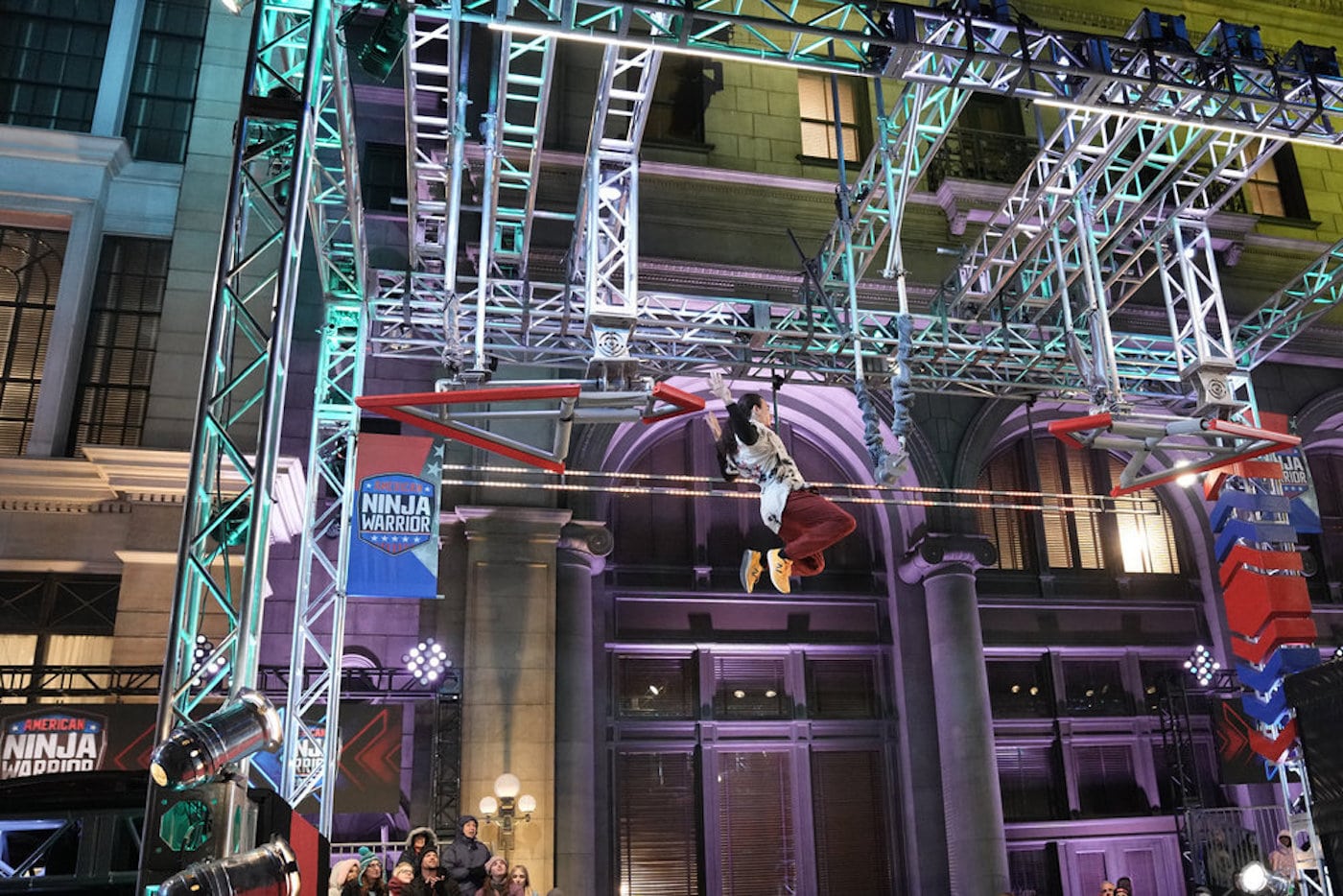 R.J. Roman swings on the 'American Ninja Warrior' course