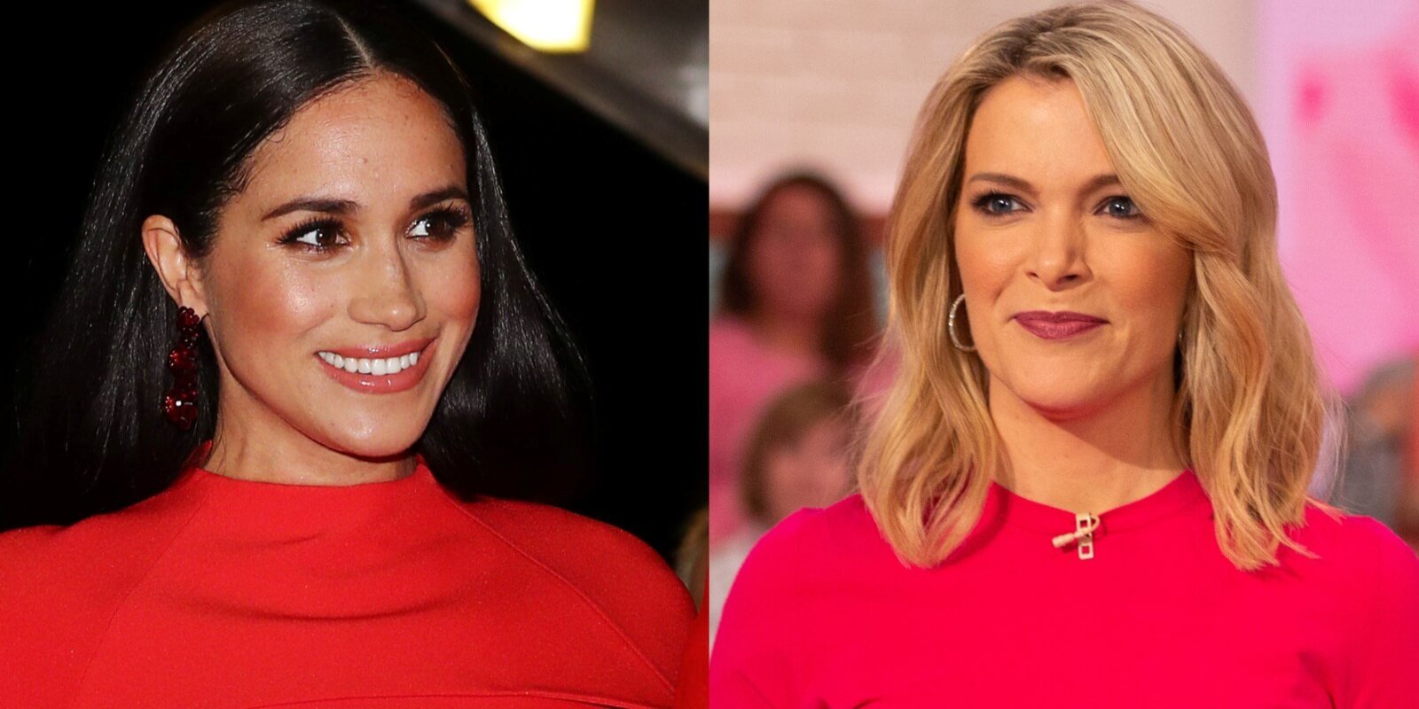 Meghan Markle and journalist Megyn Kelly in side-by-side photographs.