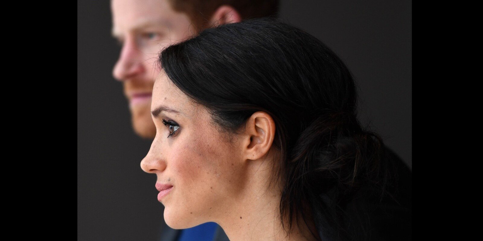 Prince Harry and Meghan Markle during a visit to Titanic Belfast maritime museum on March 23, 2018 in Belfast, Nothern Ireland.