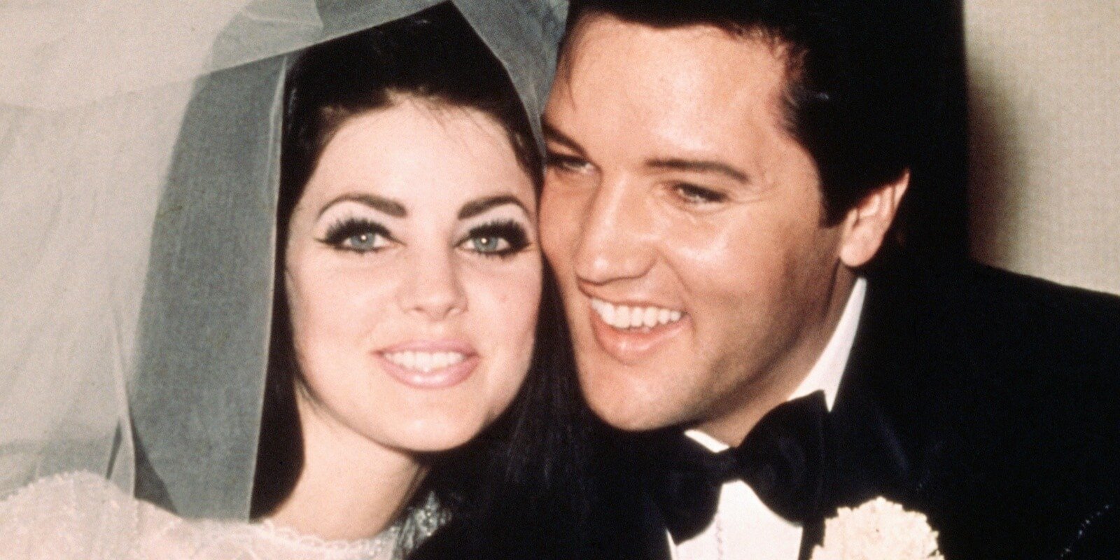 Priscilla and Elvis Presley on their wedding day in May 1967.