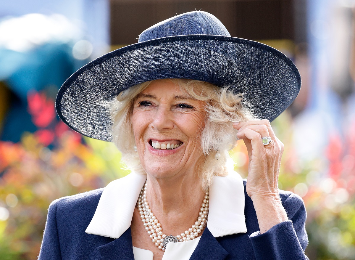 Camilla Parker Bowles (now-Queen Camilla) attends QIPCO British Champions Day at Ascot Racecourse