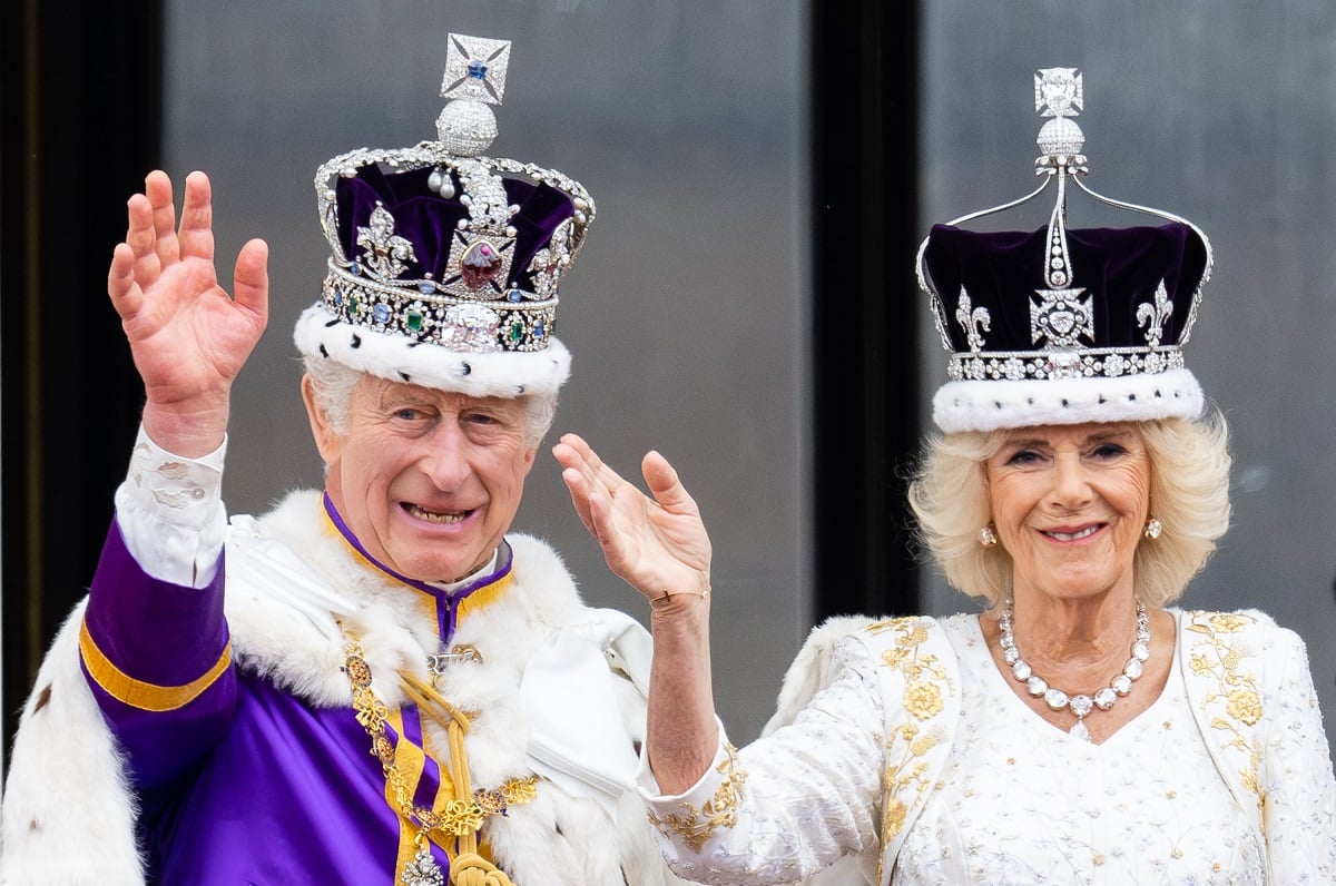 King Charles III and Queen Camilla appear on the balcony of Buckingham Palace following the coronation