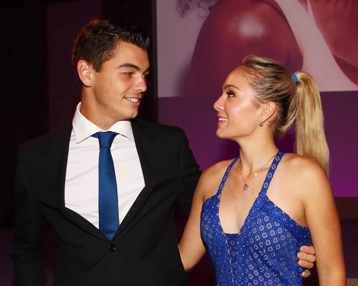 Taylor Fritz and Raquel Pedraza pose for the cameras during the 2016 ITF World Champions Dinner