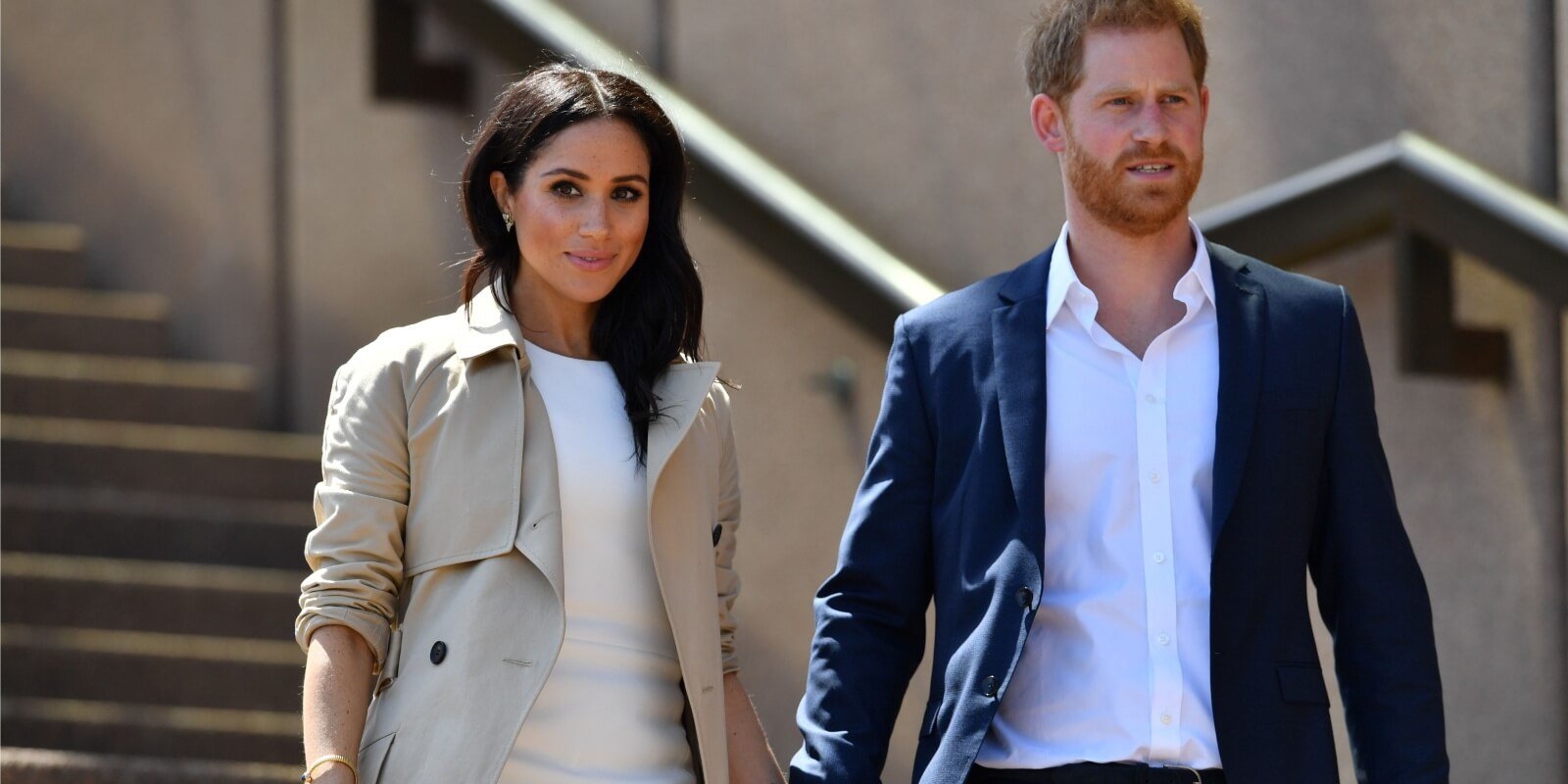 Meghan Markle and Prince Harry at Sydneys iconic Opera House to meet people in Sydney on October 16, 2018.