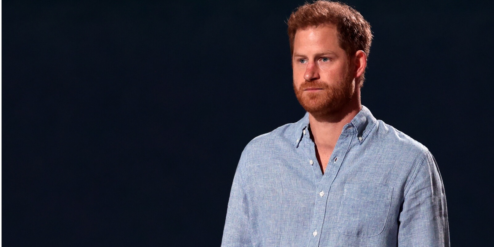 Prince Harry speaks onstage during Global Citizen VAX LIVE: The Concert To Reunite The World at SoFi Stadium in Inglewood, California in 2021.